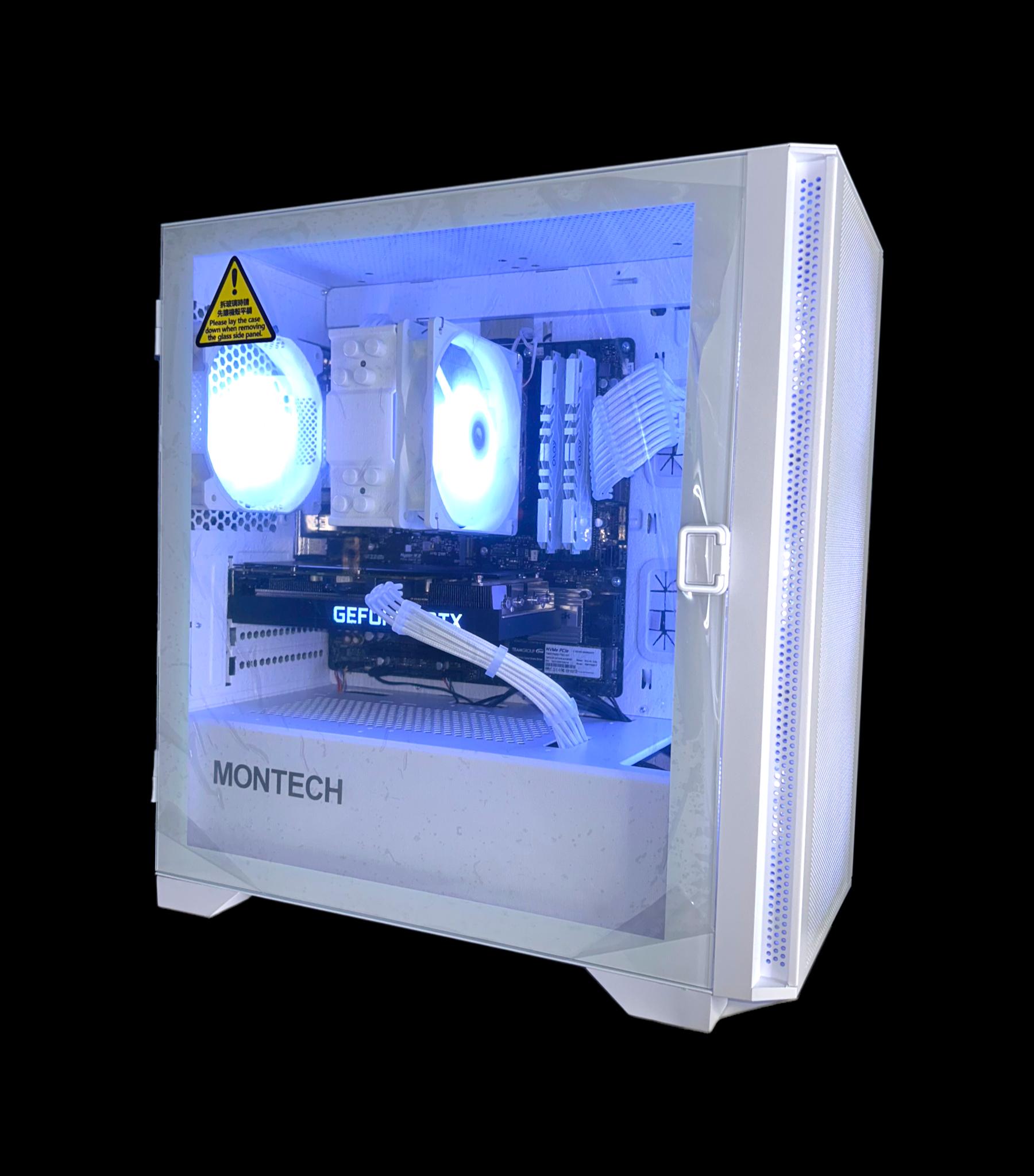 White Custom Gaming / Streaming PC | RTX 3060Ti + Ryzen 5 5600X + 1TB NVME