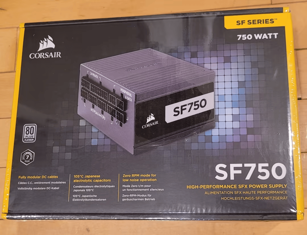 New Sealed Corsair SF750 SFX 80+ Platinum Certified Small Form Factor Fully Modular Power Supply