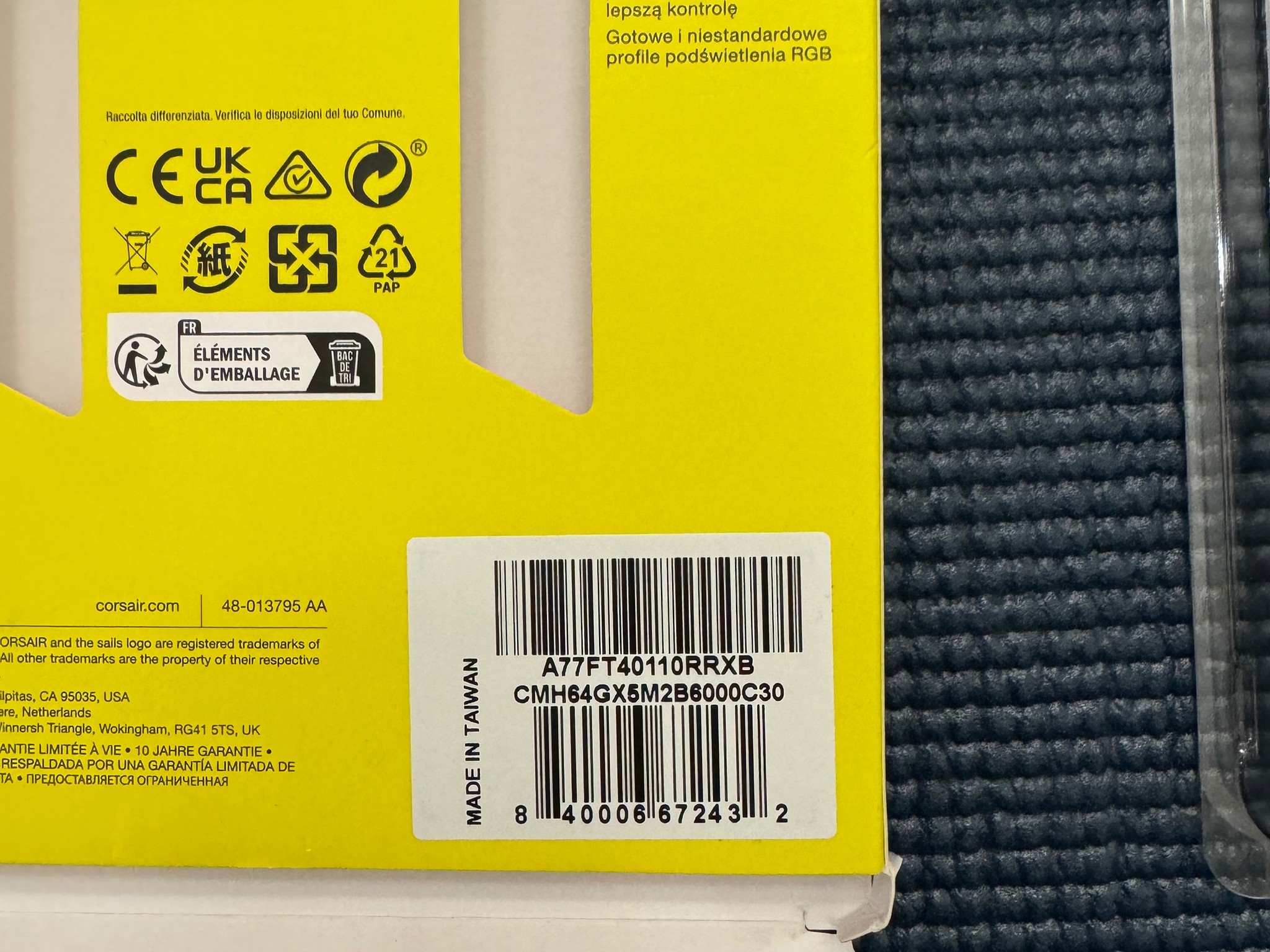 CORSAIR VENGEANCE RGB DDR5 RAM 64GB (2x32GB) 6000MHz CL30 Intel XMP iCUE Compatible Computer Memory