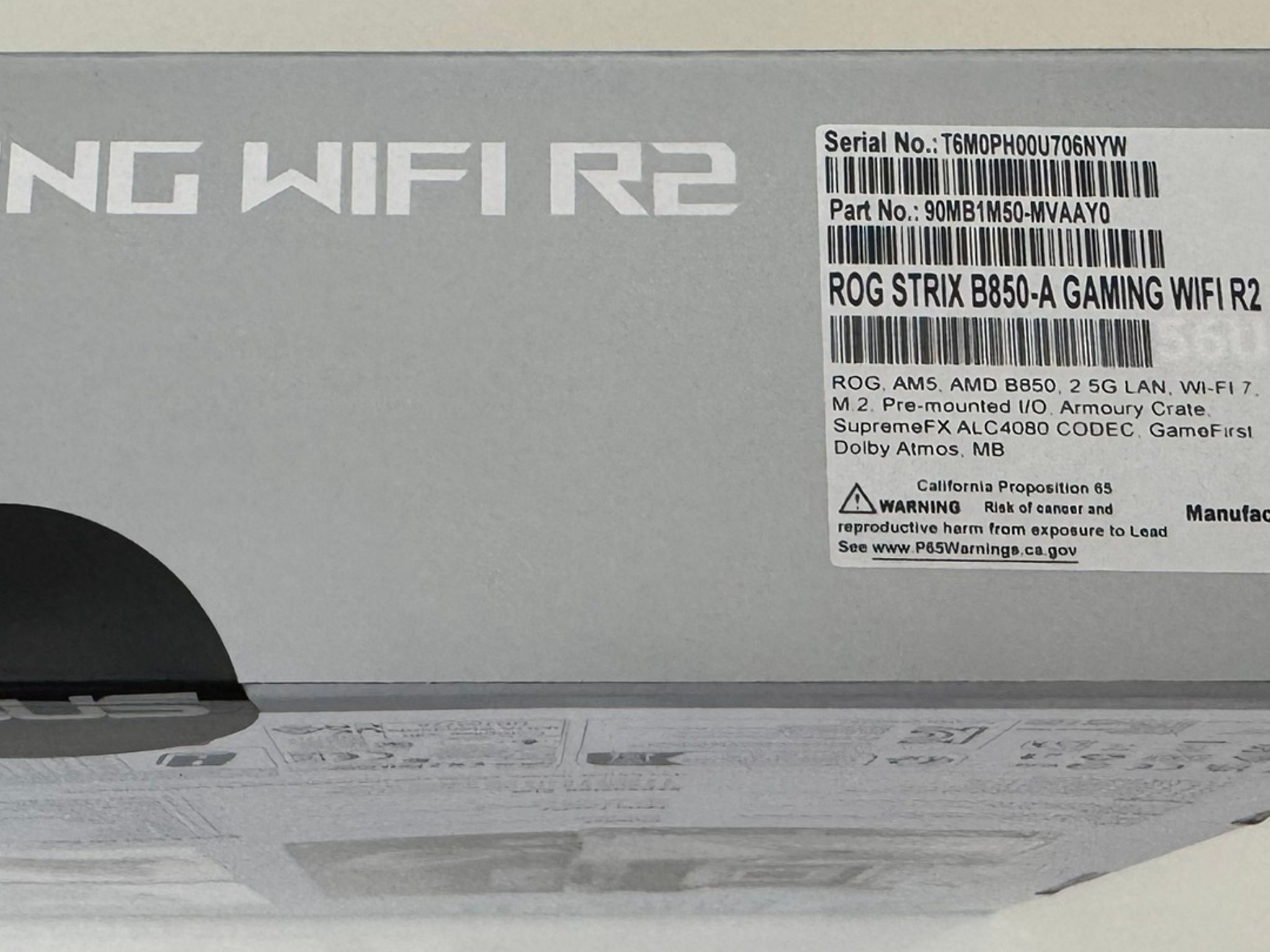 New ASUS ROG STRIX B850-A GAMING WIFI R2 AMD AM5 B850 ATX Motherboard - WiFi 7, 4x M.2, PCIe 5.0