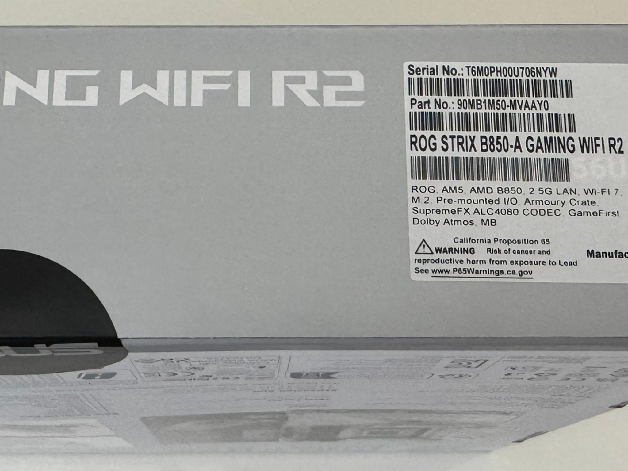 New ASUS ROG STRIX B850-A GAMING WIFI R2 AMD AM5 B850 ATX Motherboard - WiFi 7, 4x M.2, PCIe 5.0