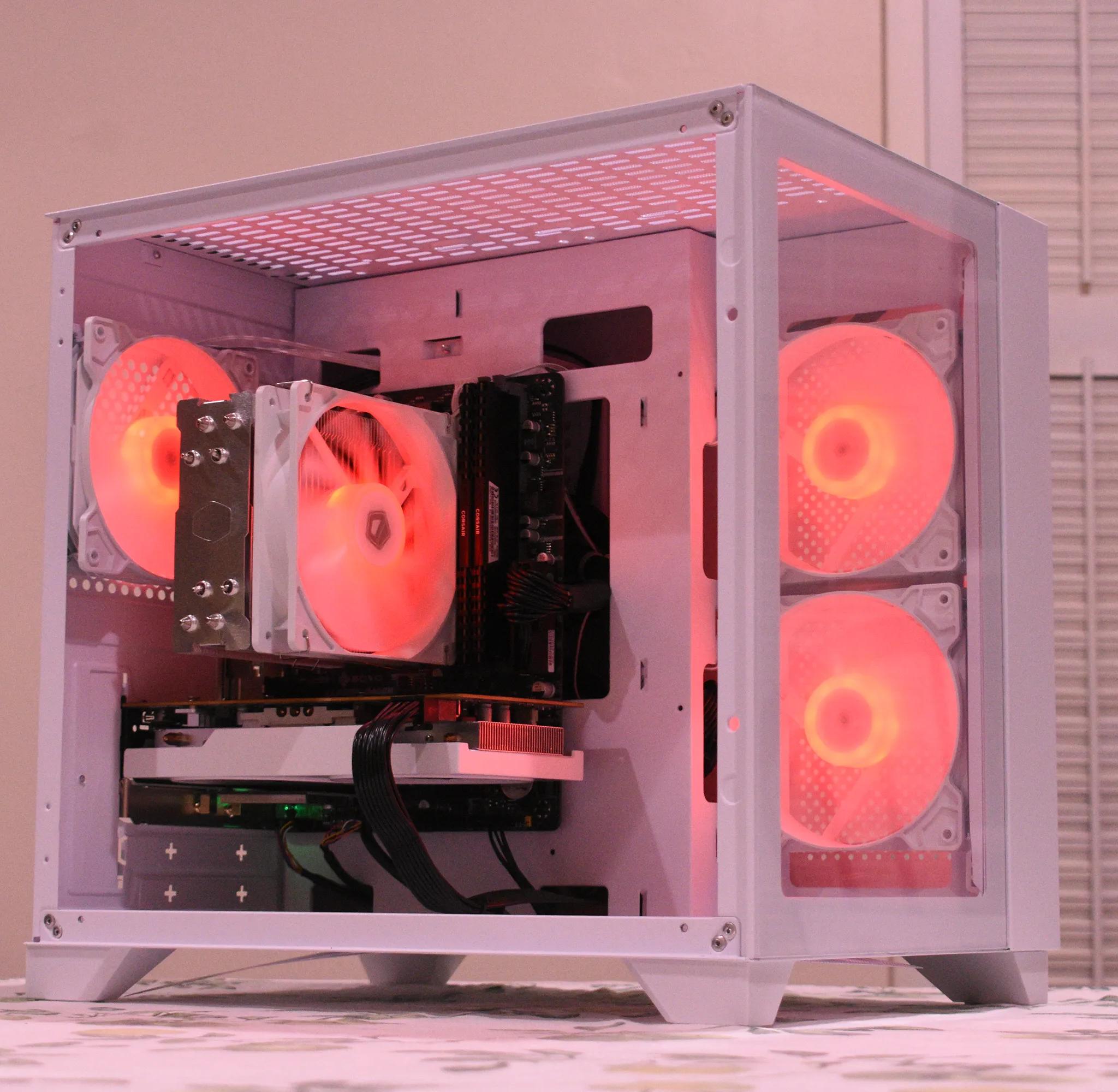 Gaming PC | Ryzen 5 3600 | RX 6600 8GB | 16GB DDR4 | 1TB nVME SSD | 1080p White Gaming PC RGB