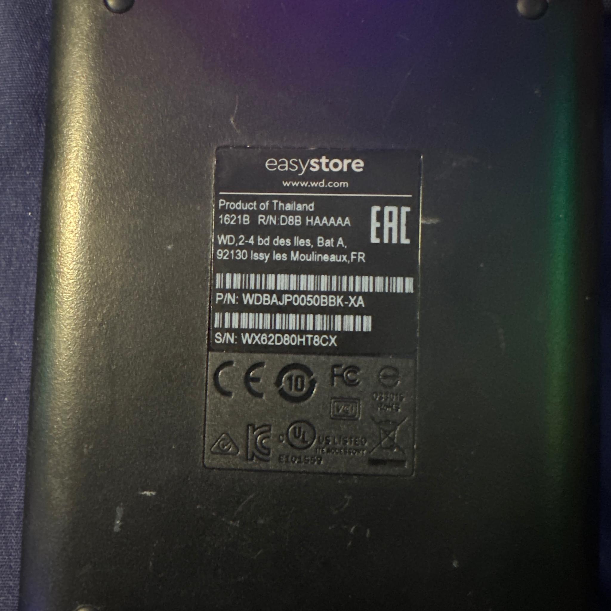 Western Digital easystore 5TB External Hard Drive