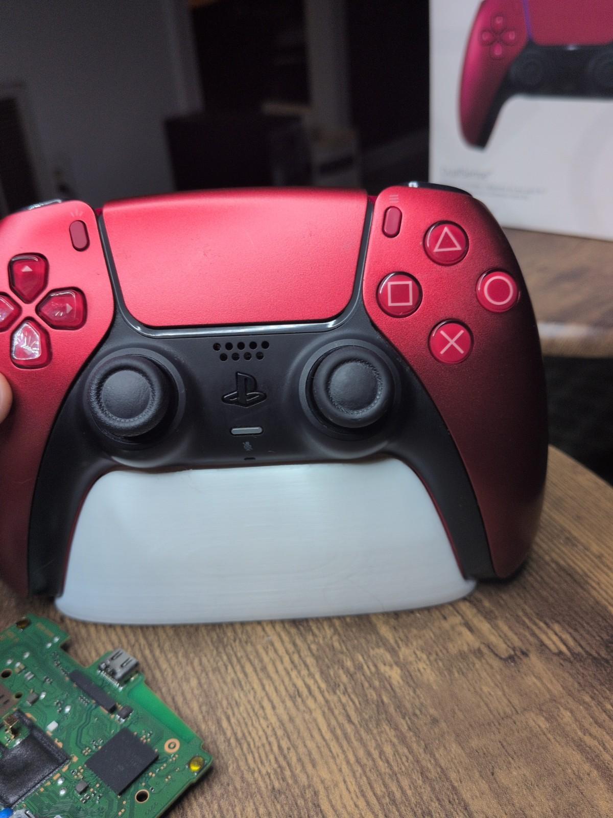 PlayStation 5 DualSense Wireless Controller- Volcanic Red Ksilver TMR JOYSTICKS