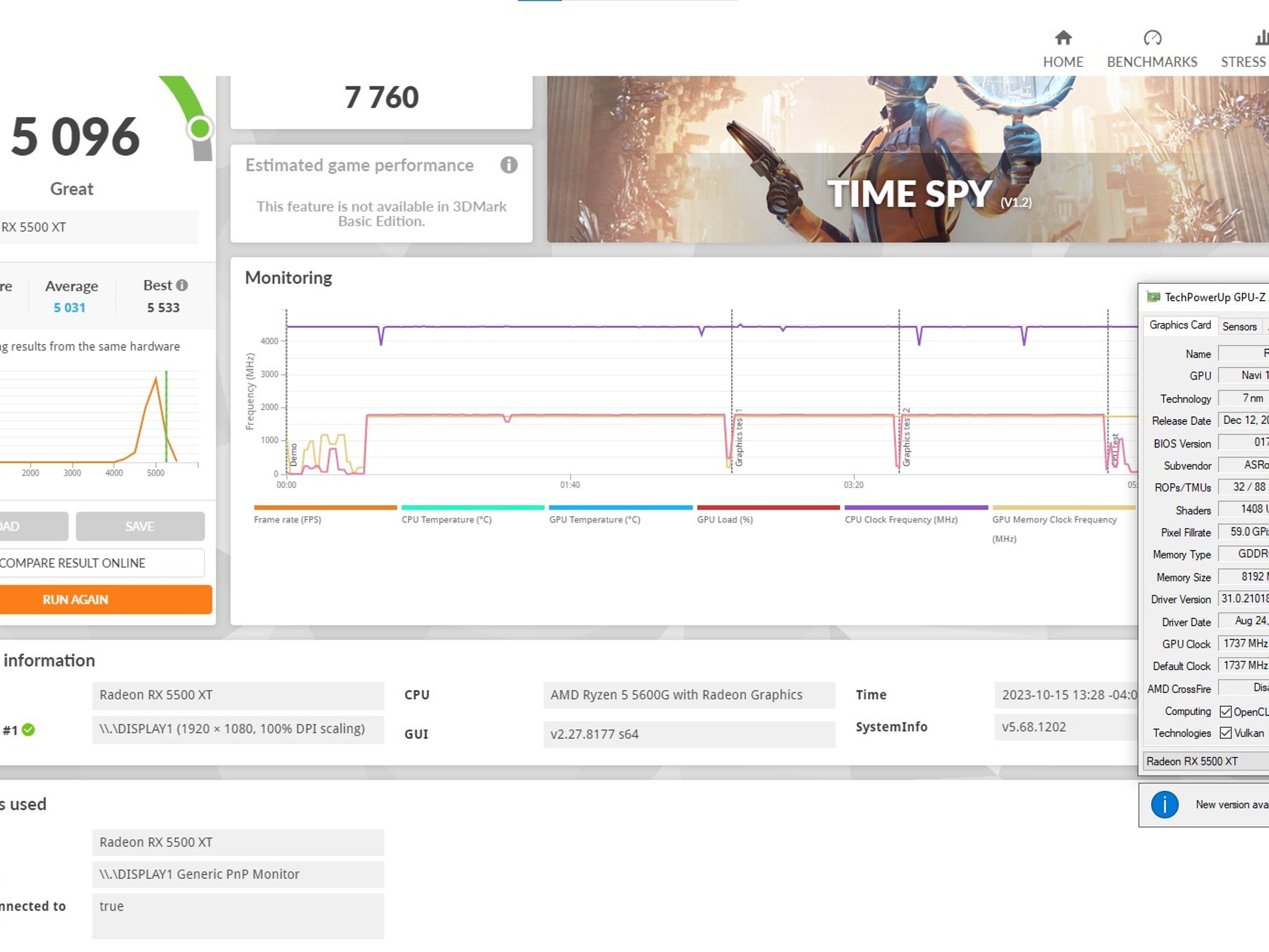 AMD RX 5500XT, Working without issues