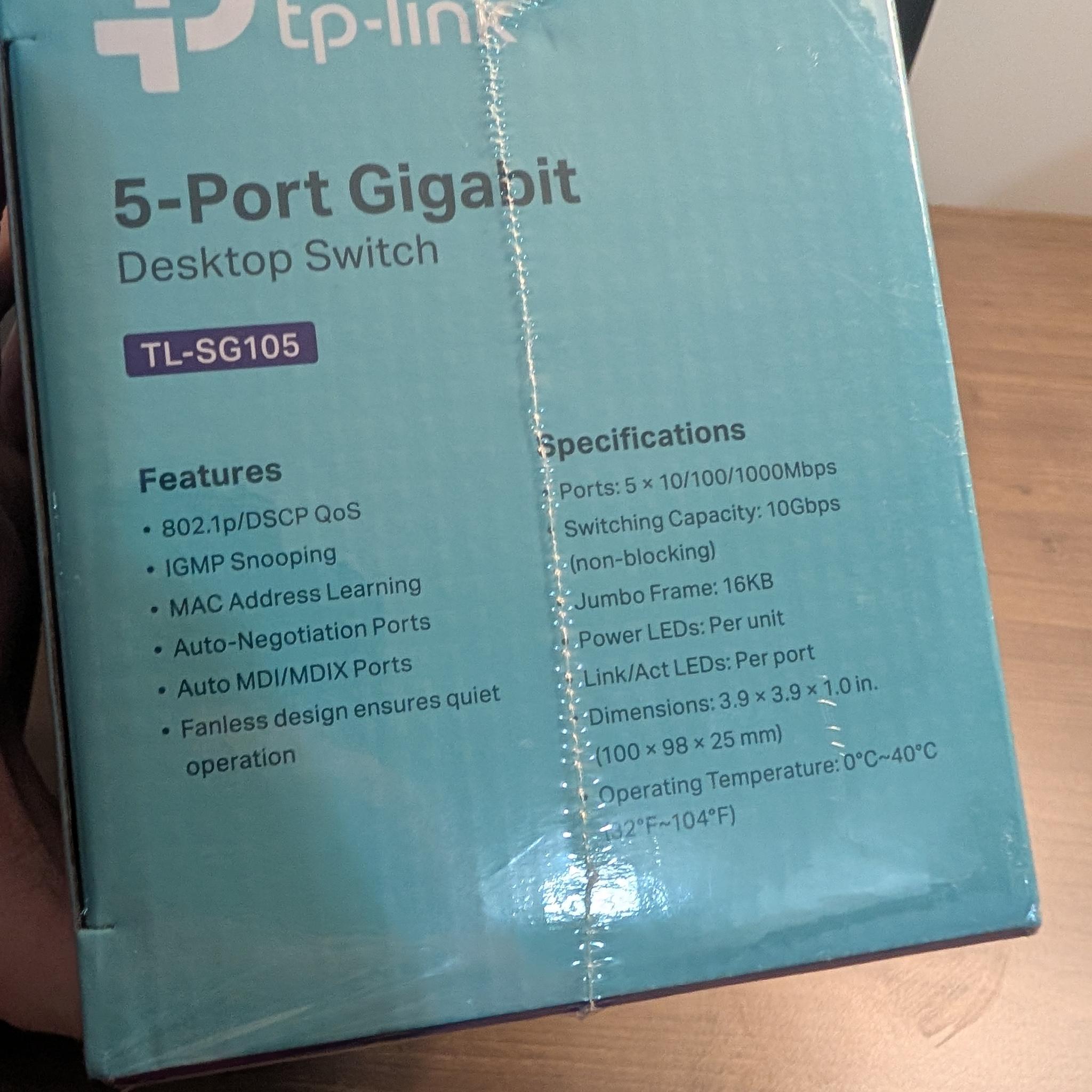 tp-link 5-port Gigabit desktop switch (TL-SG105)