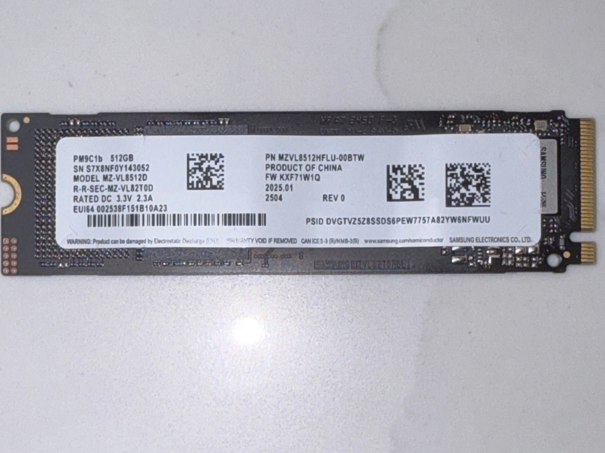 Samsung PM9C1b 512GB Internal SSD M.2 2280 (M.2) MZVL8512HFLU-00BTW