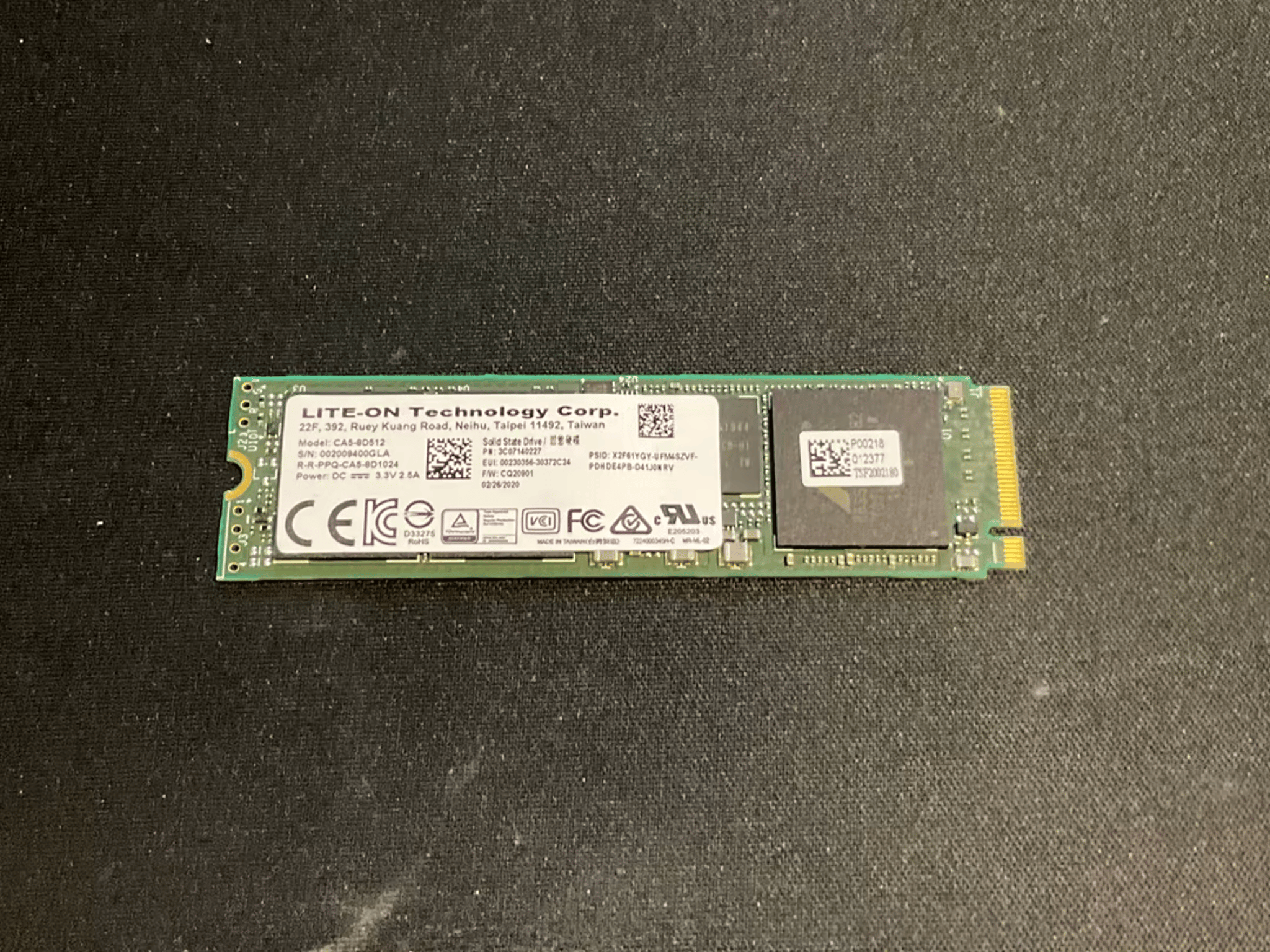 Lite-On 512GB nvme ssd 