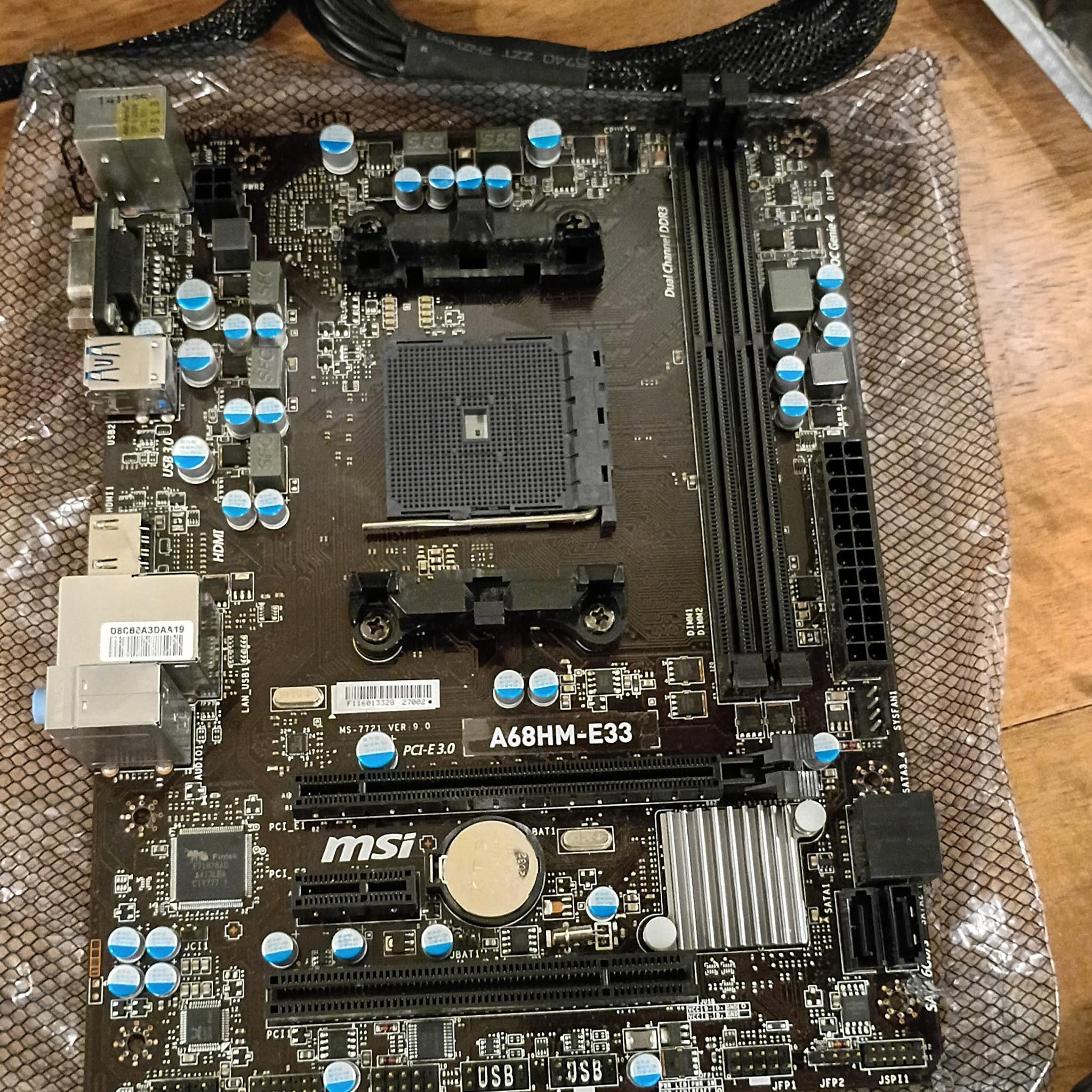 MSI A68HM-E33 Micro ATX FM2+ Motherboard