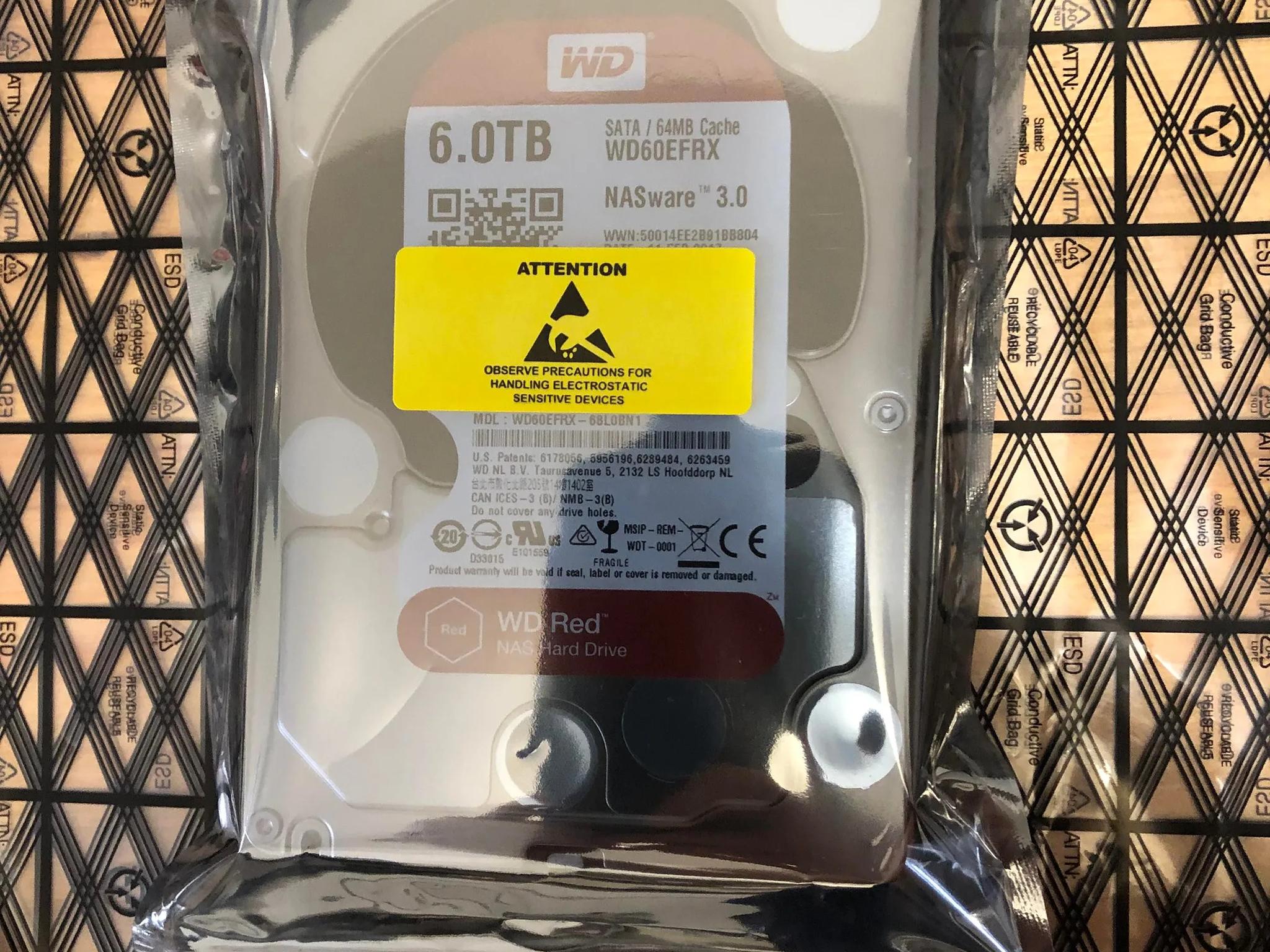 western digital red 6tb nas hdd used liked new