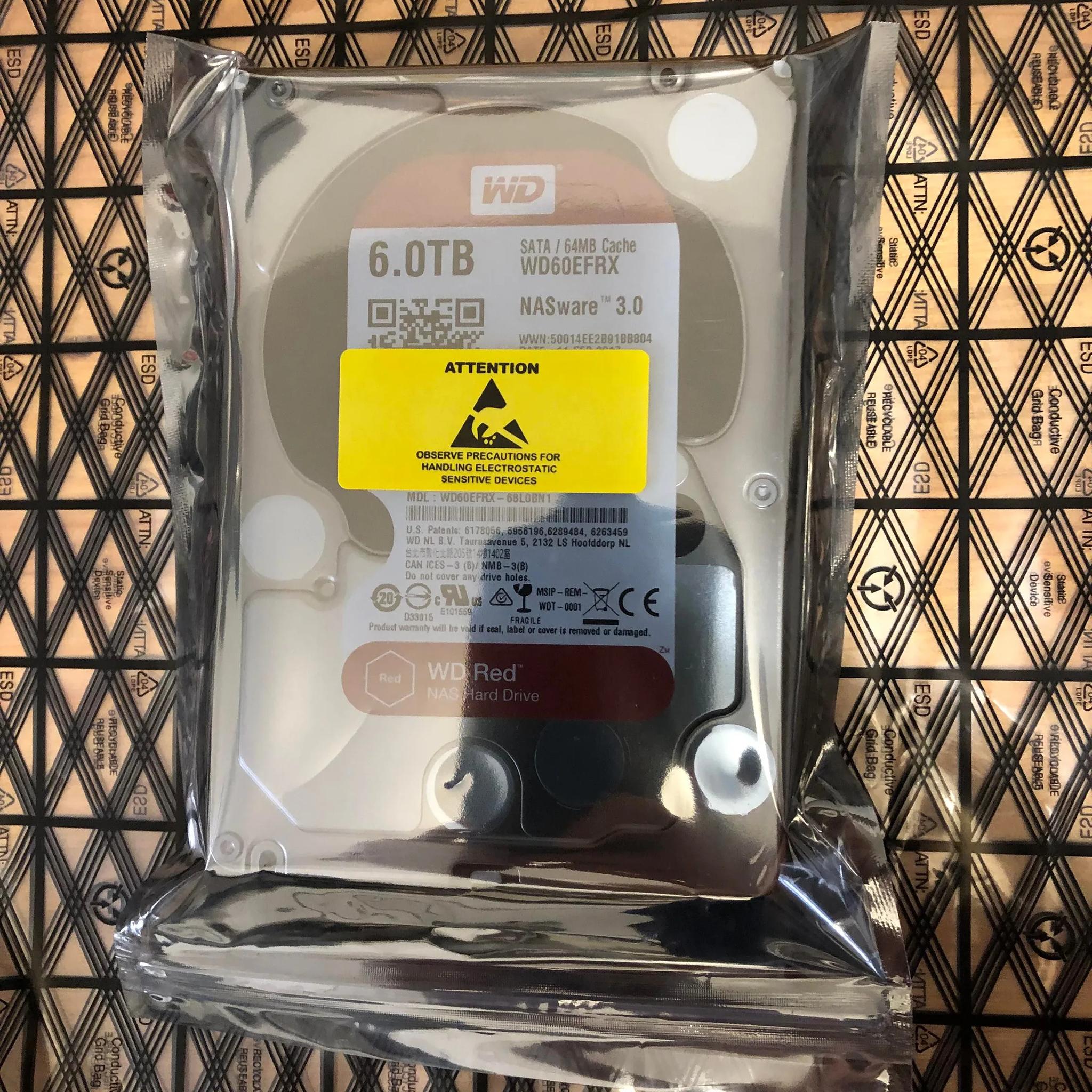 western digital red 6tb nas hdd used liked new