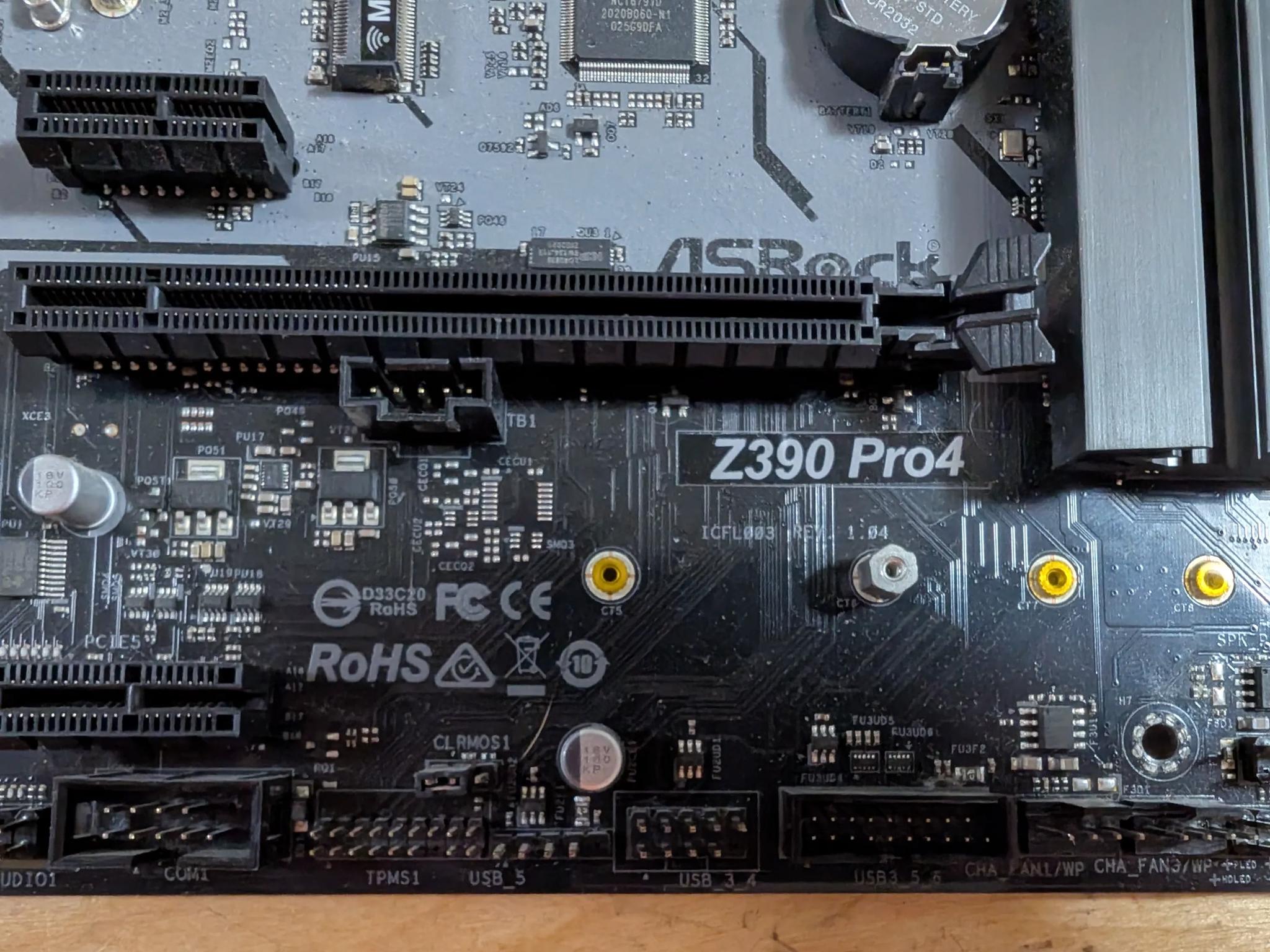 AsRock Z390 Pro4 + Intel Core i7 8700K + 16GB DDR4