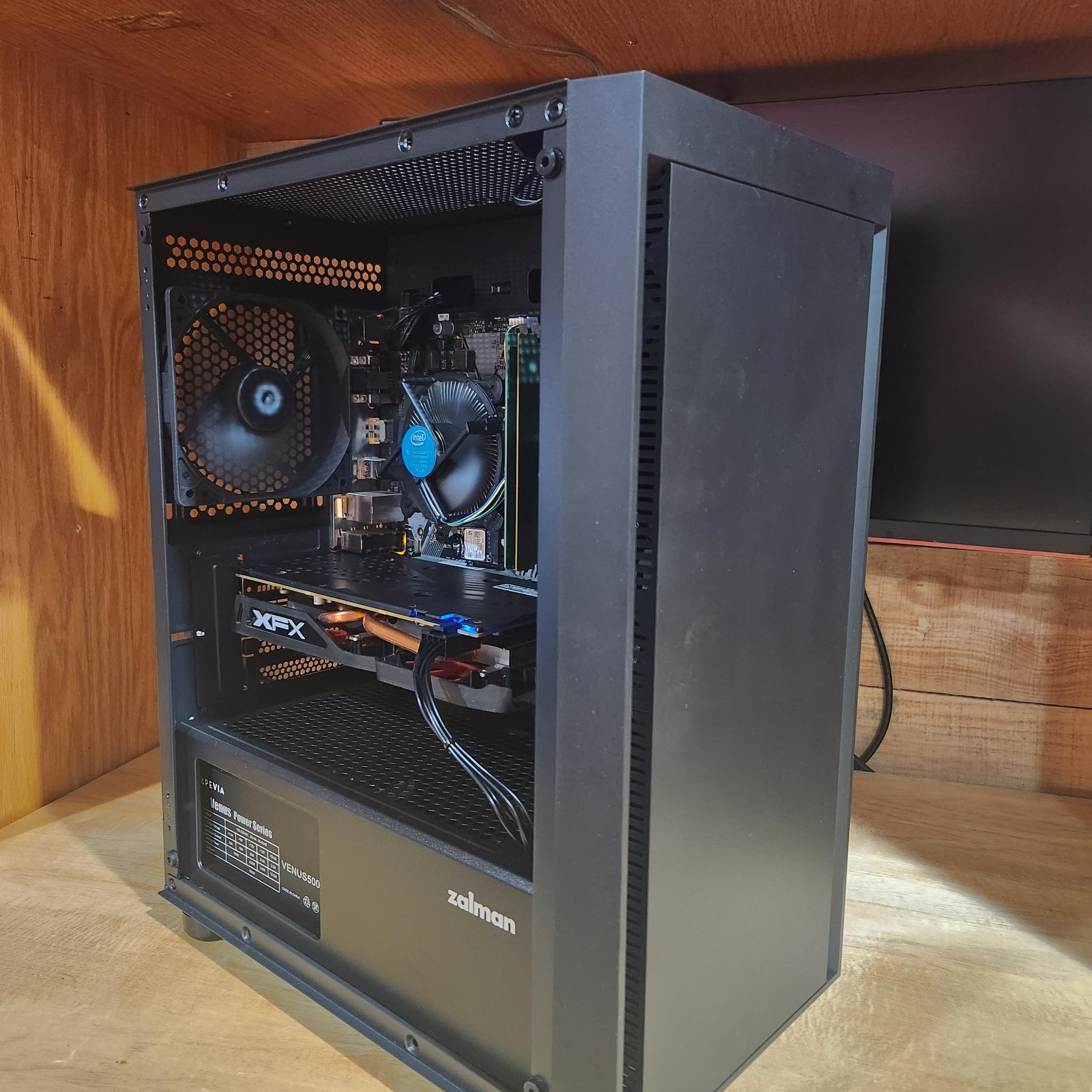 BUDGET GAMING PC Windows 11, RX 580 8GB, i5 9500, 16GB RAM, 256GB M.2