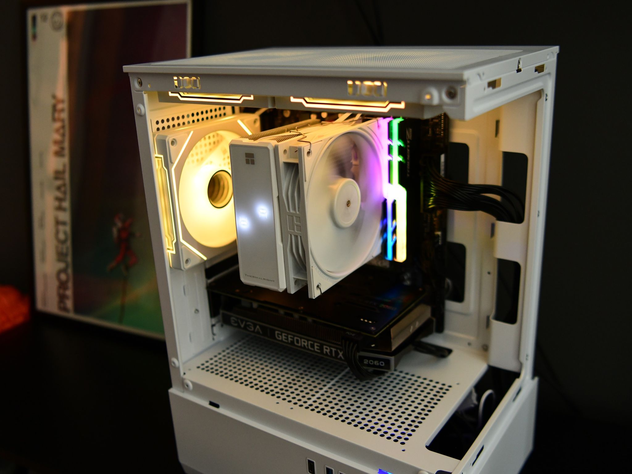 EVGA RTX 2060 White Gaming PC — Ryzen 5 3500X / 16GB / 512GB NVMe — Digital Temp Display