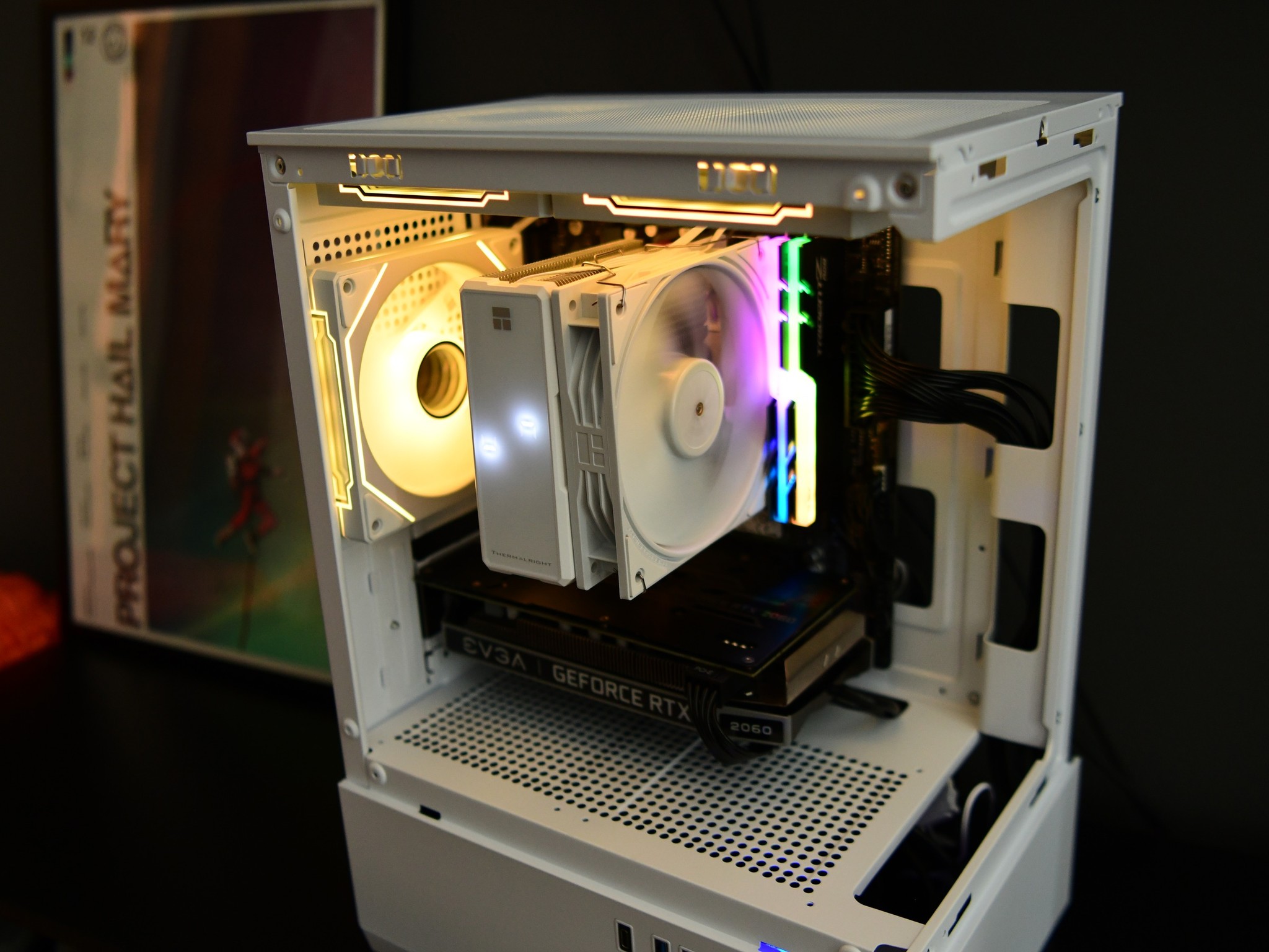 EVGA RTX 2060 White Gaming PC — Ryzen 5 3500X / 16GB / 512GB NVMe — Digital Temp Display