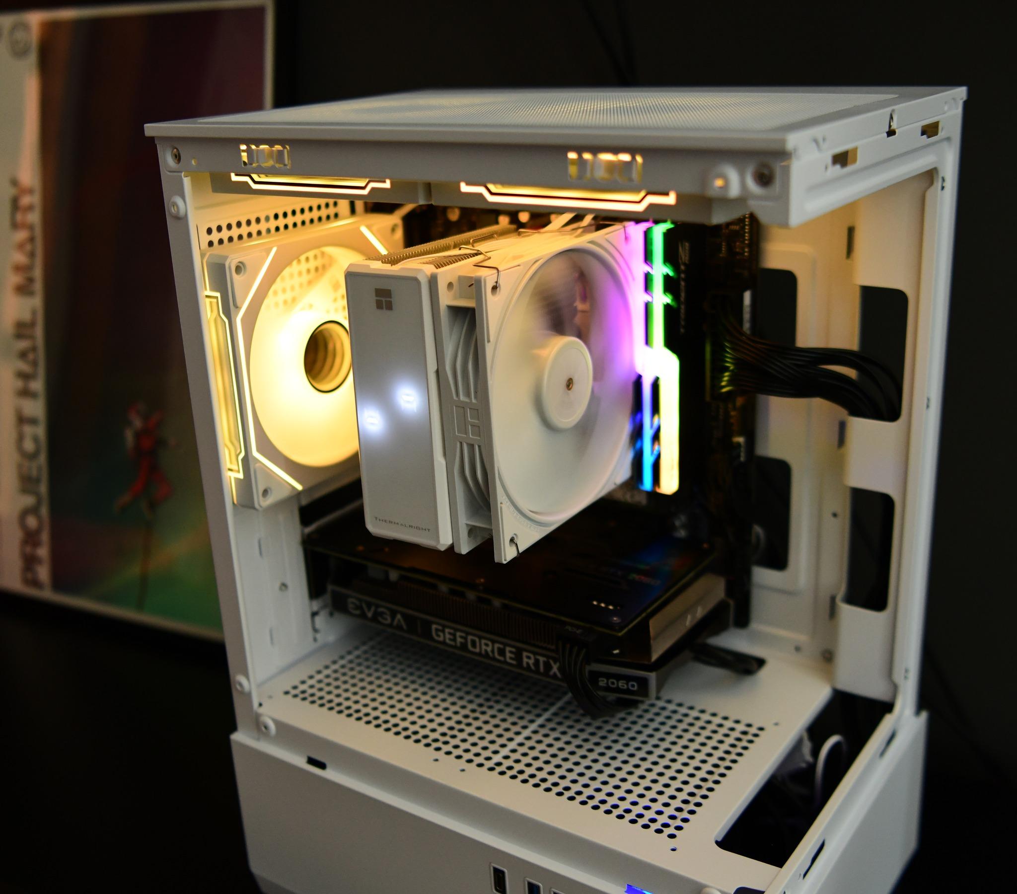 EVGA RTX 2060 White Gaming PC — Ryzen 5 3500X / 16GB / 512GB NVMe — Digital Temp Display