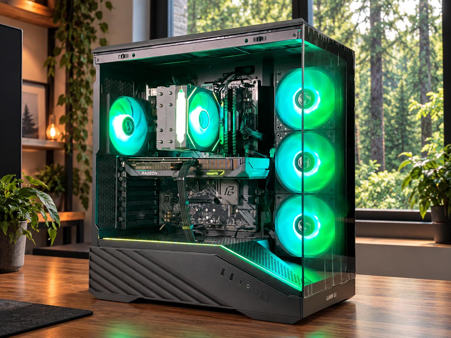 🍀 EMERALD Gaming PC | RX 9060 XT 16GB | Ryzen 7 5800XT | 32GB DDR4 | 2.5TB | WiFi + BT | FREE SHIP