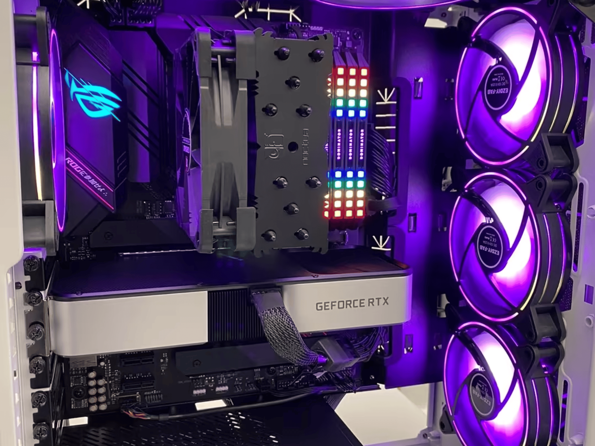 EZDIY RGB 6-Pack Case Fans w/Hub & Controller