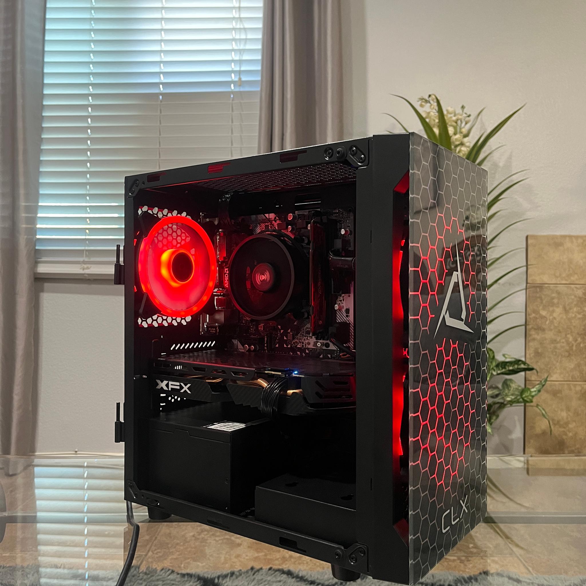 RX 580 8GB, Ryzen 7 1700, 8GB RAM | Black RGB Gaming Computer/PC