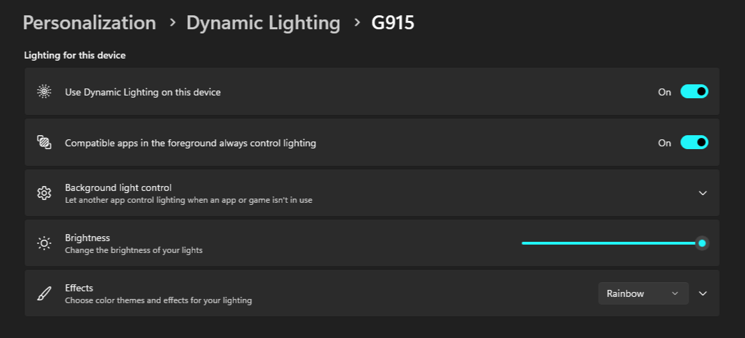 Logitech G915 Lightspeed RGB Keyboard (Black) (Tactile)