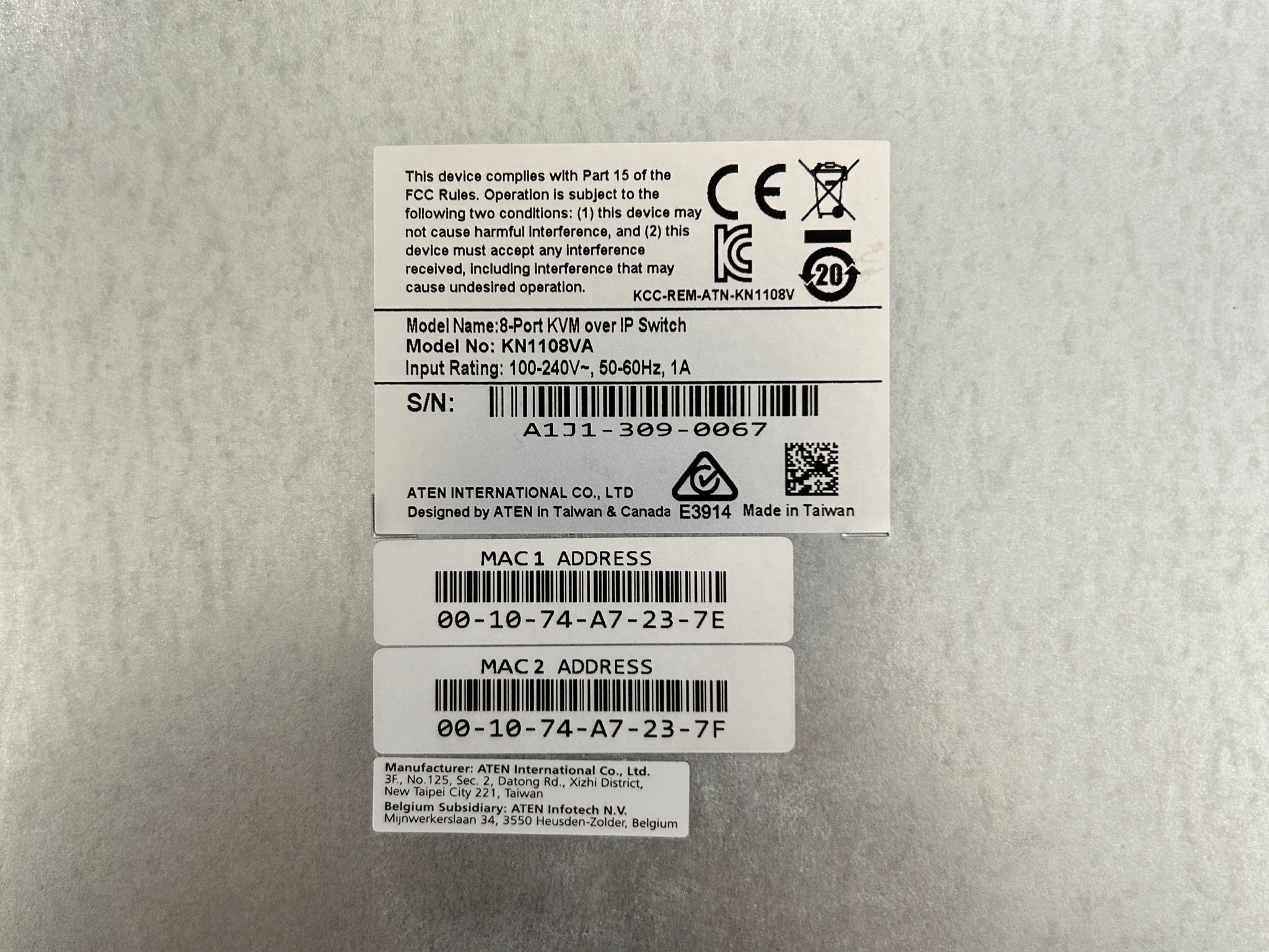 Aten - KN1108VA - ATEN KN1108VA KVM Over IP Switch-TAA Compliant - 8