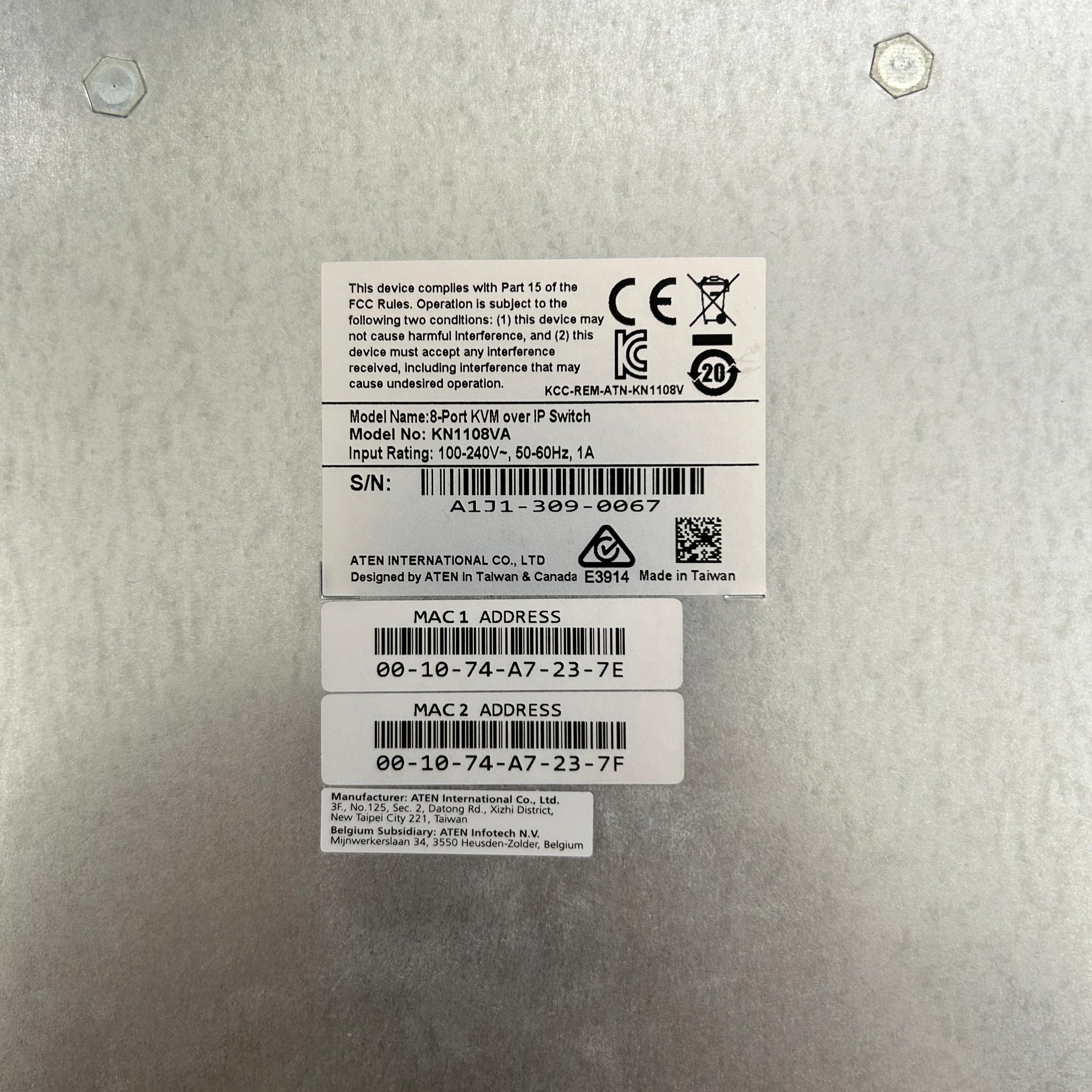 Aten - KN1108VA - ATEN KN1108VA KVM Over IP Switch-TAA Compliant - 8