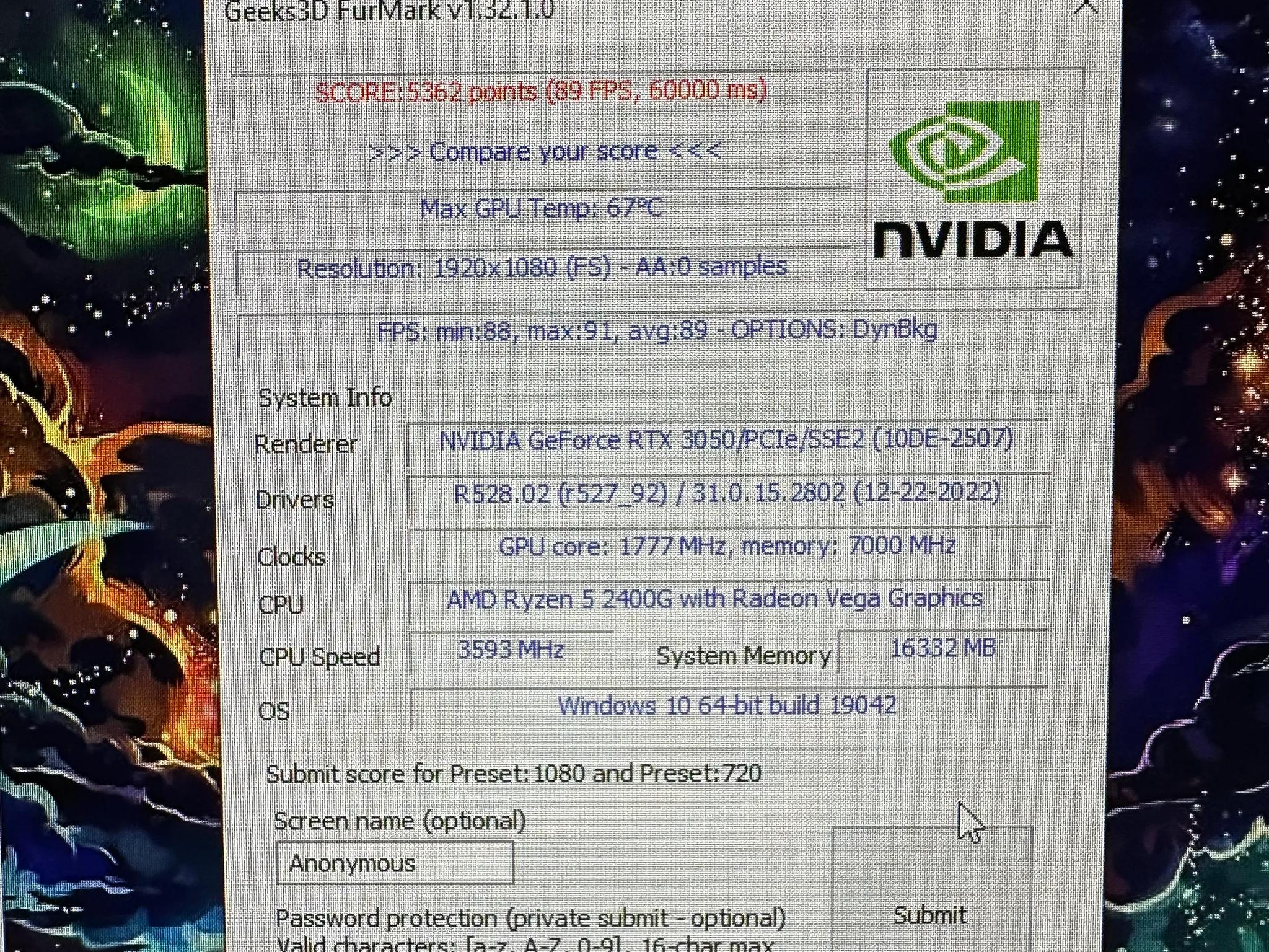 Ryzen 5 2400g/RTX 3050/16gb 3200mhz Custom Gaming PC