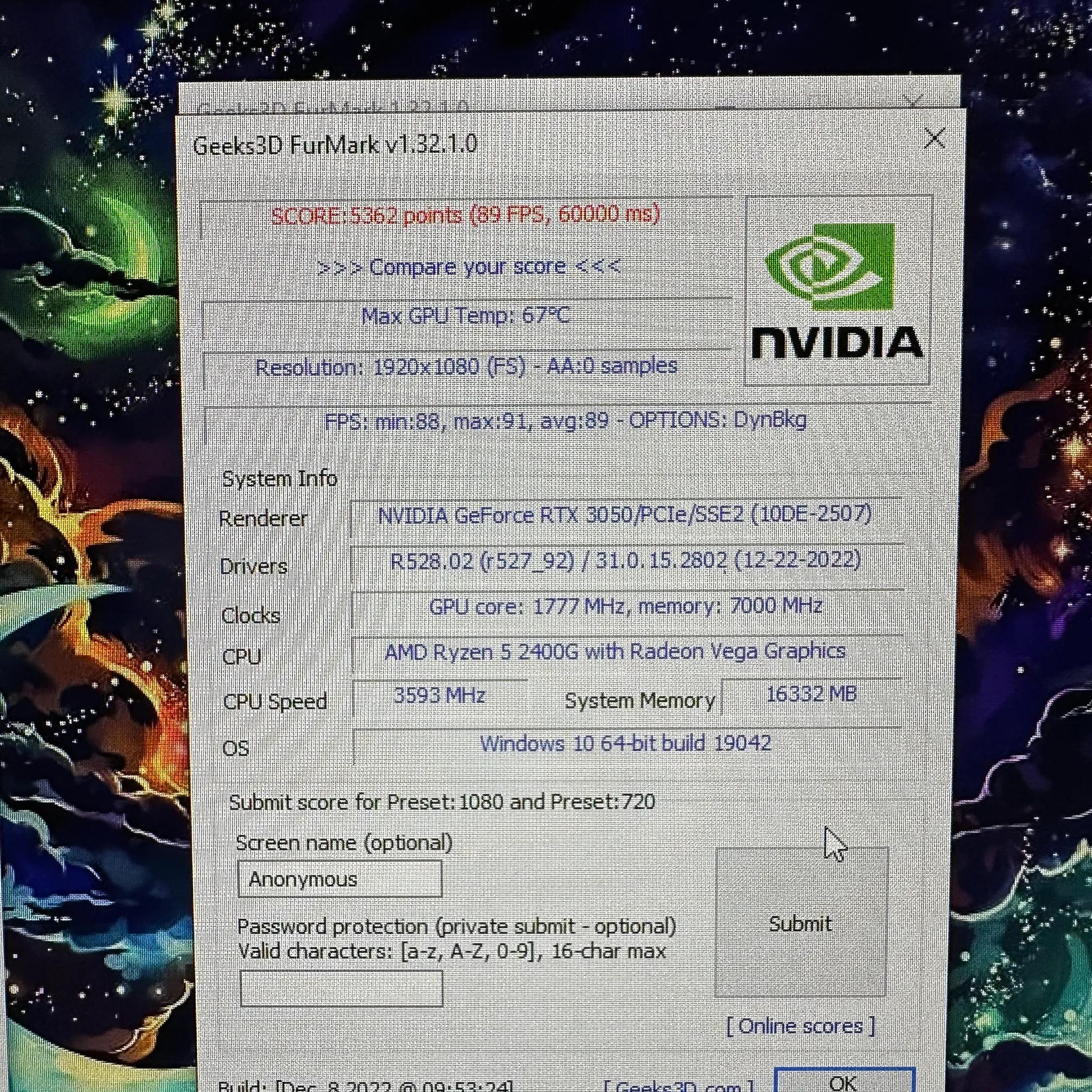 Ryzen 5 2400g/RTX 3050/16gb 3200mhz Custom Gaming PC