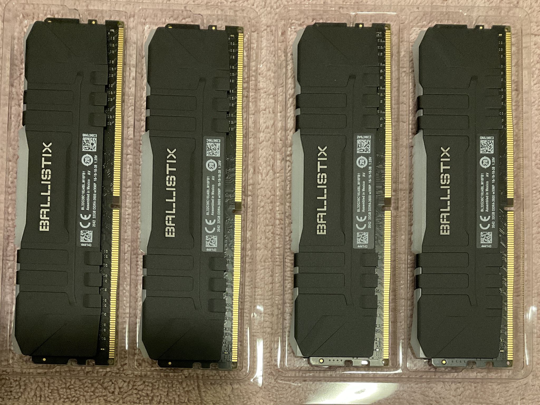 Crucial Ballistix 64GB DDR4-3600 RAM (2 kits of 64GB each, RGB variant)