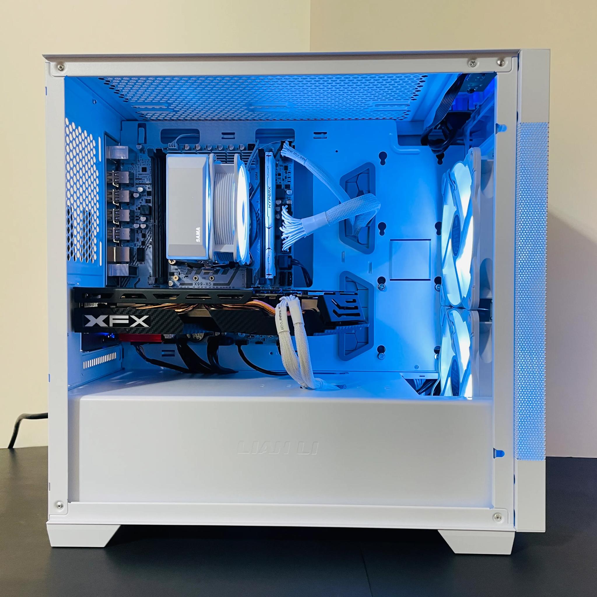 ⚡Great Value White Gaming PC - Intel Xeon 10-cores ● 16GB RAM ● 512GB SSD ● Wi-Fi ● AMD RX 580 8GB