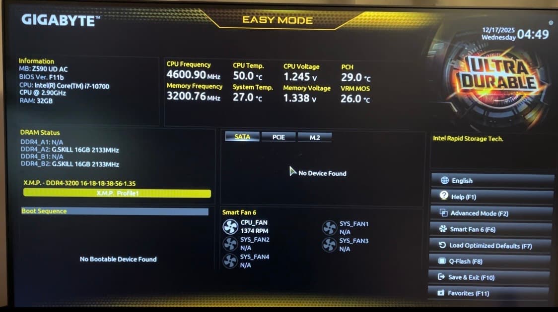 Intel PC Builder Bundle | i7-10700 | Gigabyte Z590 | 32GB DDR4 3200 CL16