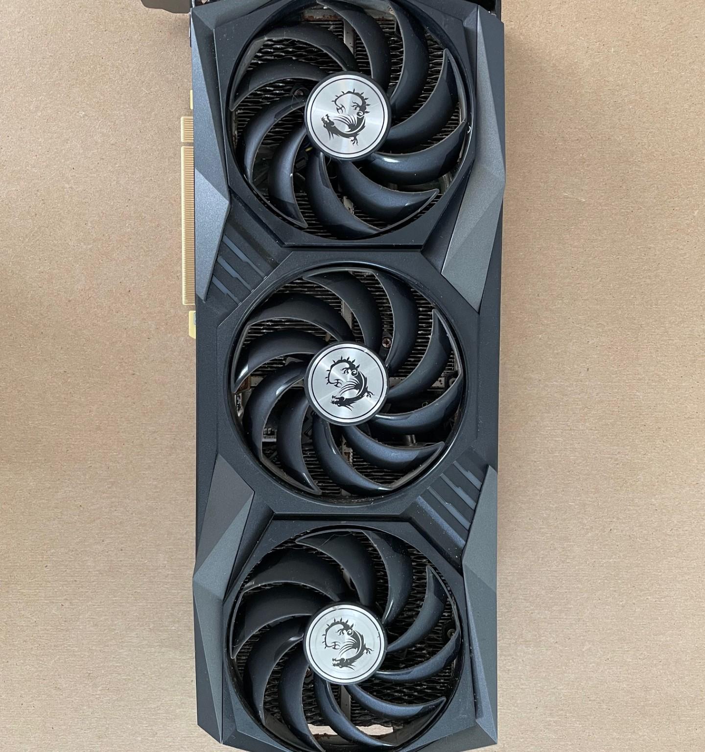MSI Geforce RTX 3060 Ti GAMING X TRIO, Works but AS IS for PARTS ONLY