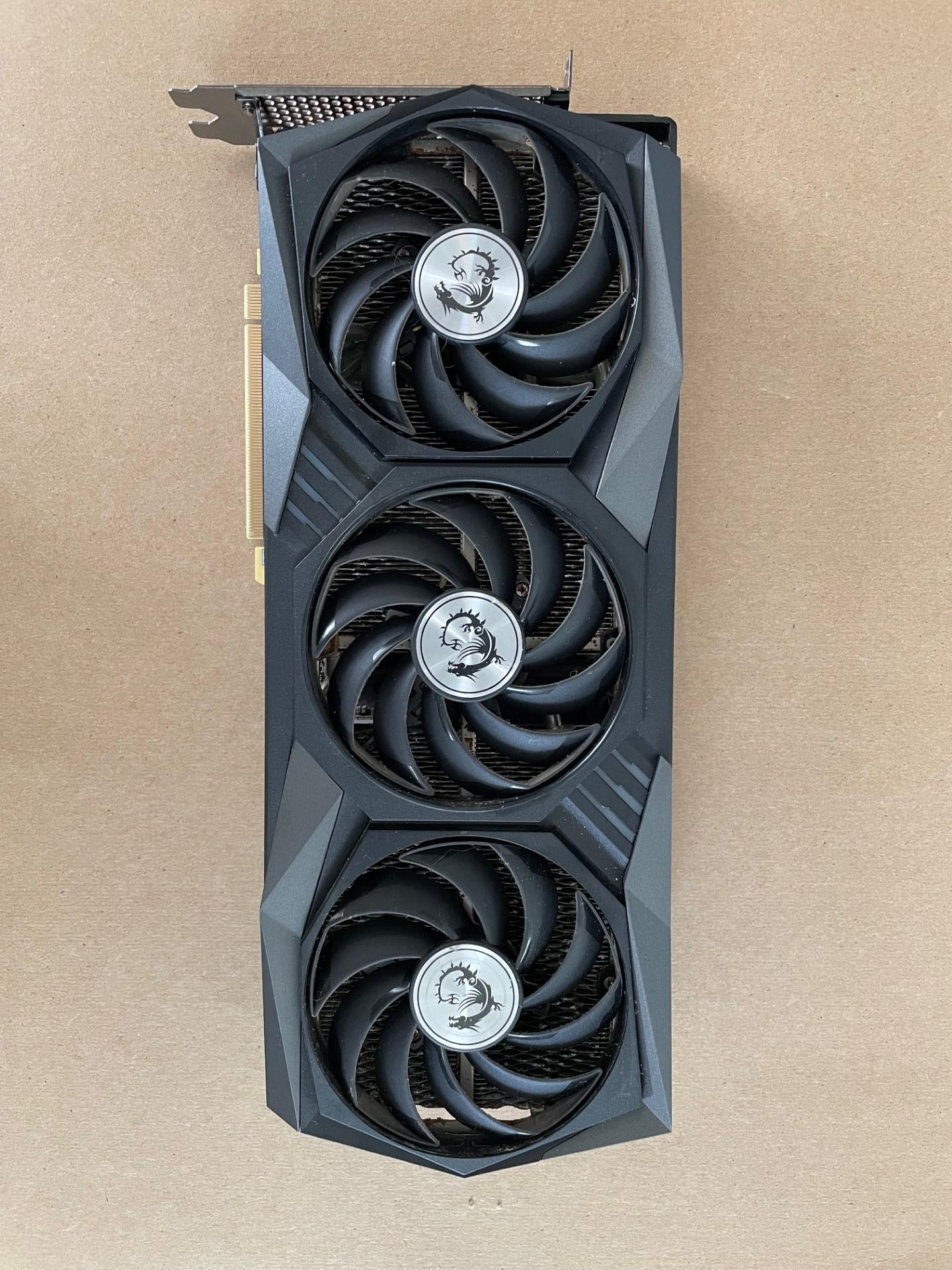 MSI Geforce RTX 3060 Ti GAMING X TRIO, Works but AS IS for PARTS ONLY
