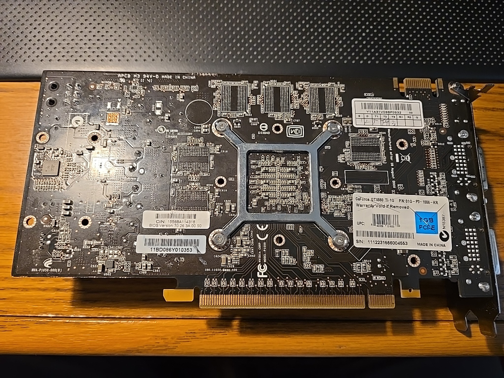 FPNW EVGA GeForce GTX 550 Ti 1GB