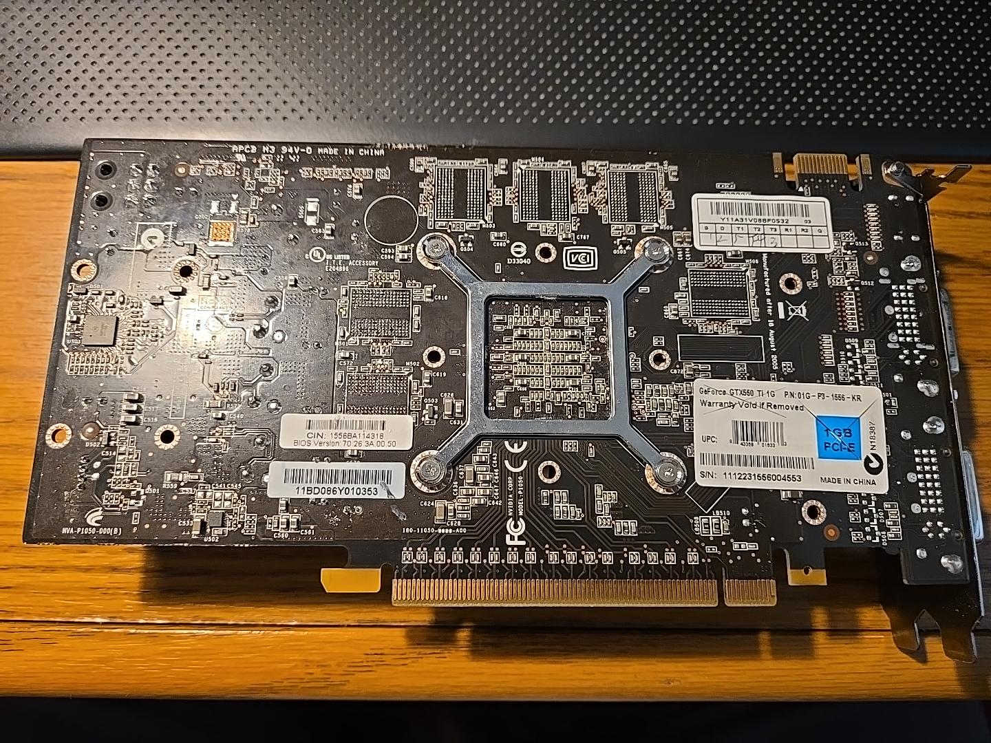 FPNW EVGA GeForce GTX 550 Ti 1GB