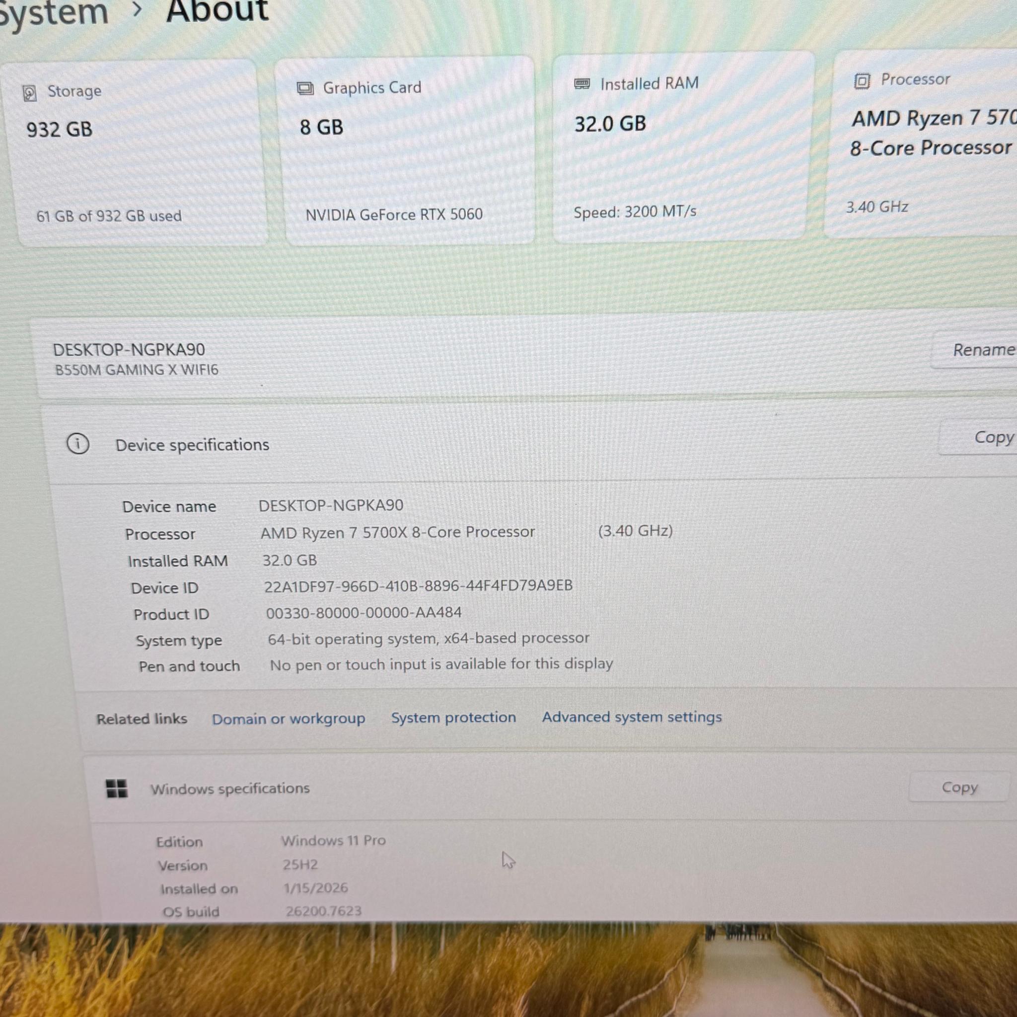 'ALL NEW PARTS' PC with AMD RYZEN 7 5700X & RTX 5060