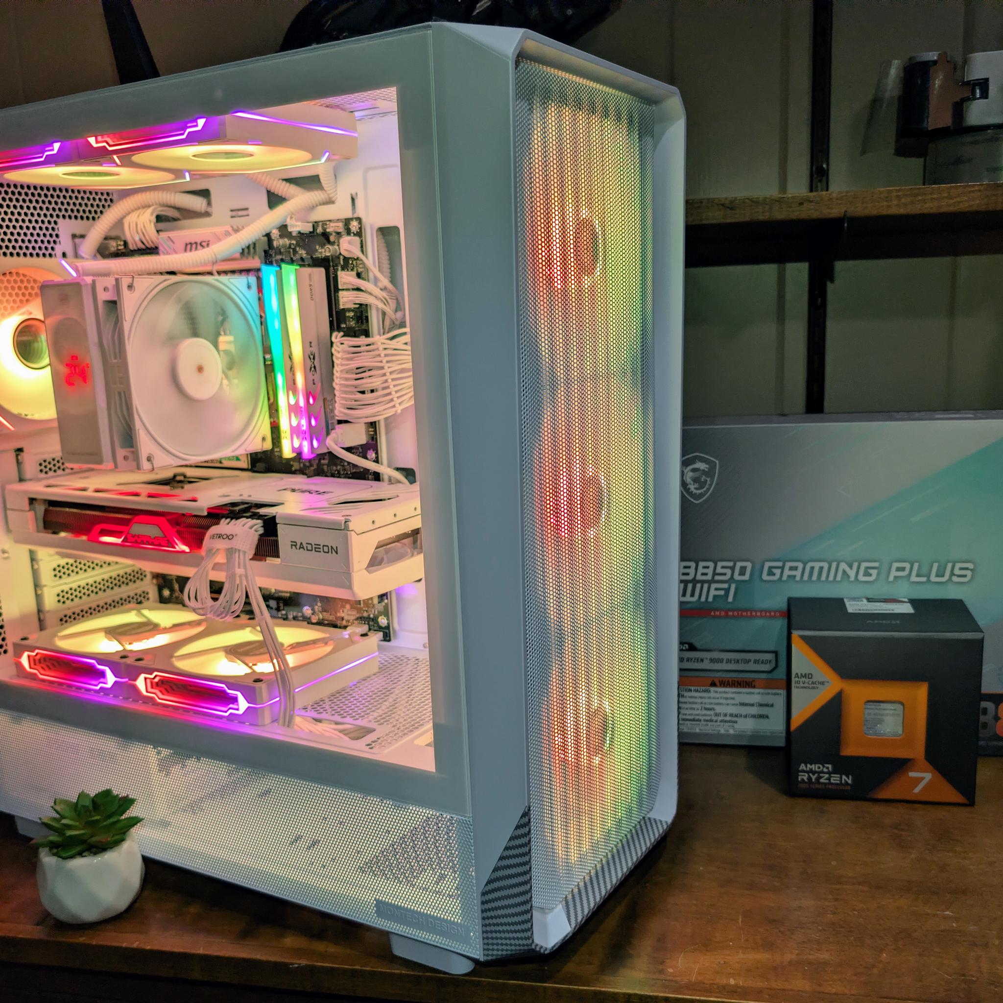 All-White Custom Gaming PC | AMD 7800X3D | Sapphire Pure 7800XT 16GB | 32GB DDR5 6000MT/s | 1.25TB