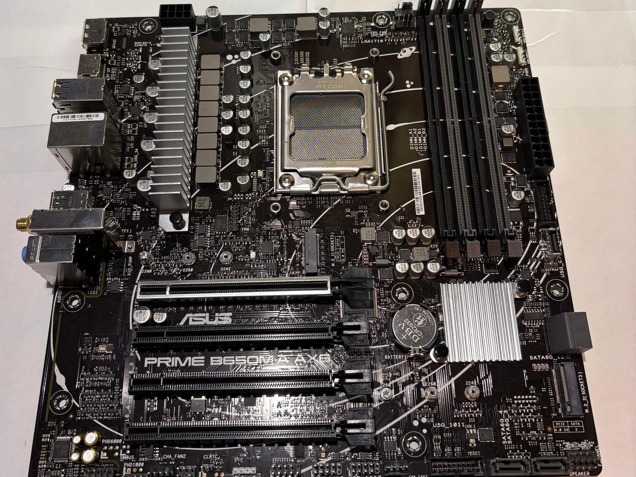 ASUS Prime B650M-A AX6 II AM5 Micro-ATX Motherboard | DDR5 | WiFi 6 | PCIe 4.0