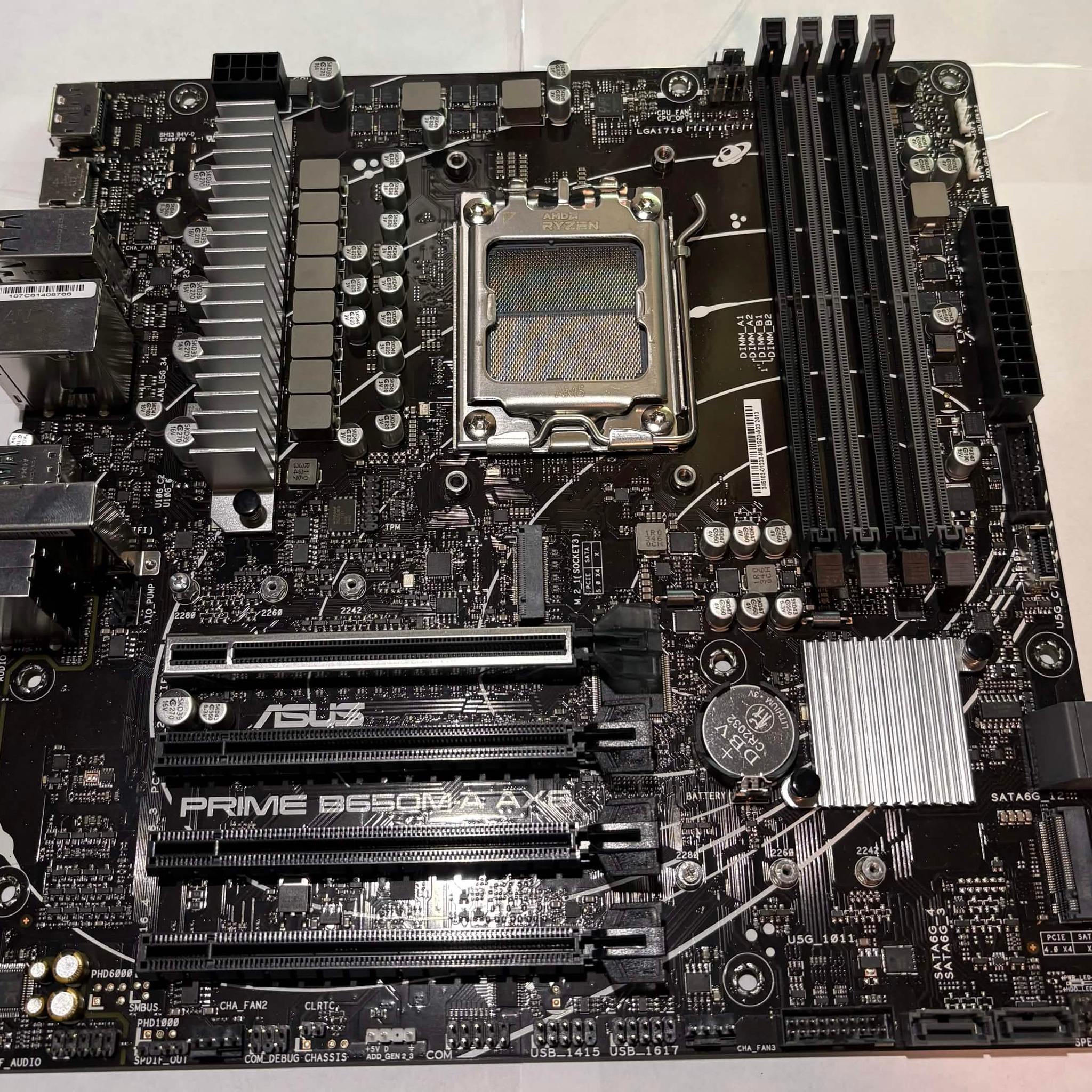 ASUS Prime B650M-A AX6 II AM5 Micro-ATX Motherboard | DDR5 | WiFi 6 | PCIe 4.0
