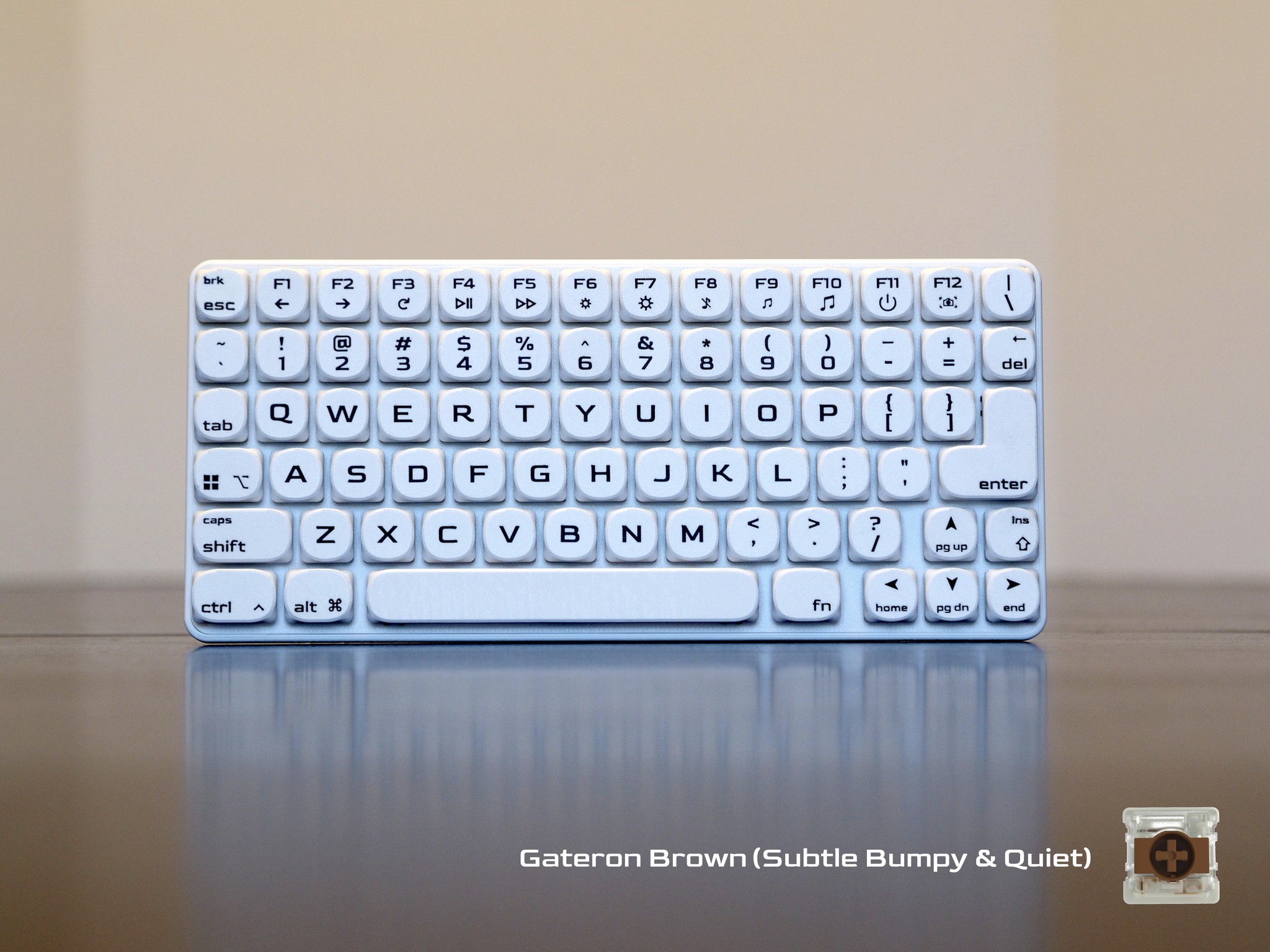 Low Profile 74-key Wired Mechanical Keyboard • Hot Swappable, Hand Assembled, Gaming, Travel, USB-C