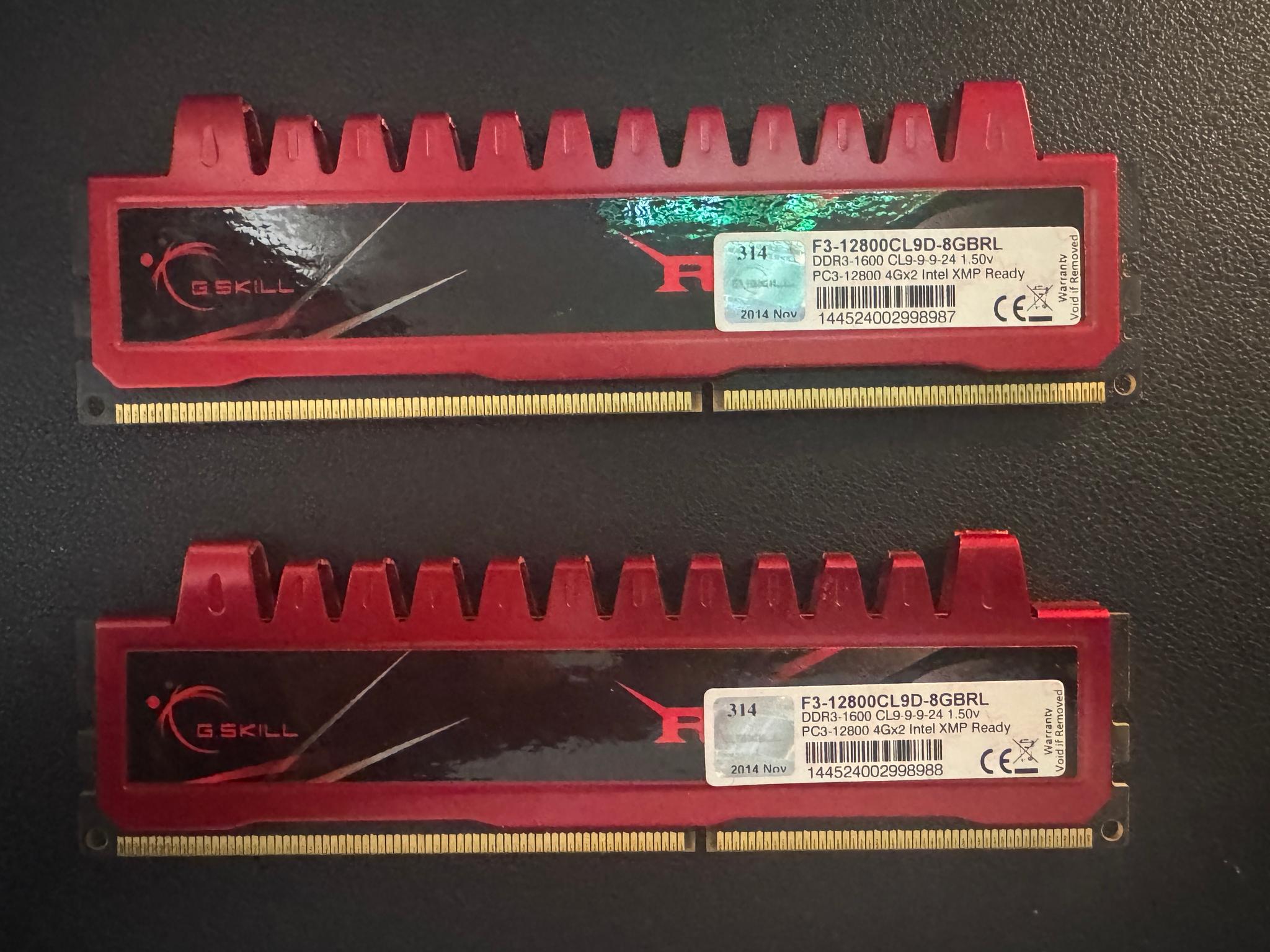 G.SKILL Ripjaws 16GB DDR3 RAM Kit (2×8GB) 1600MHz