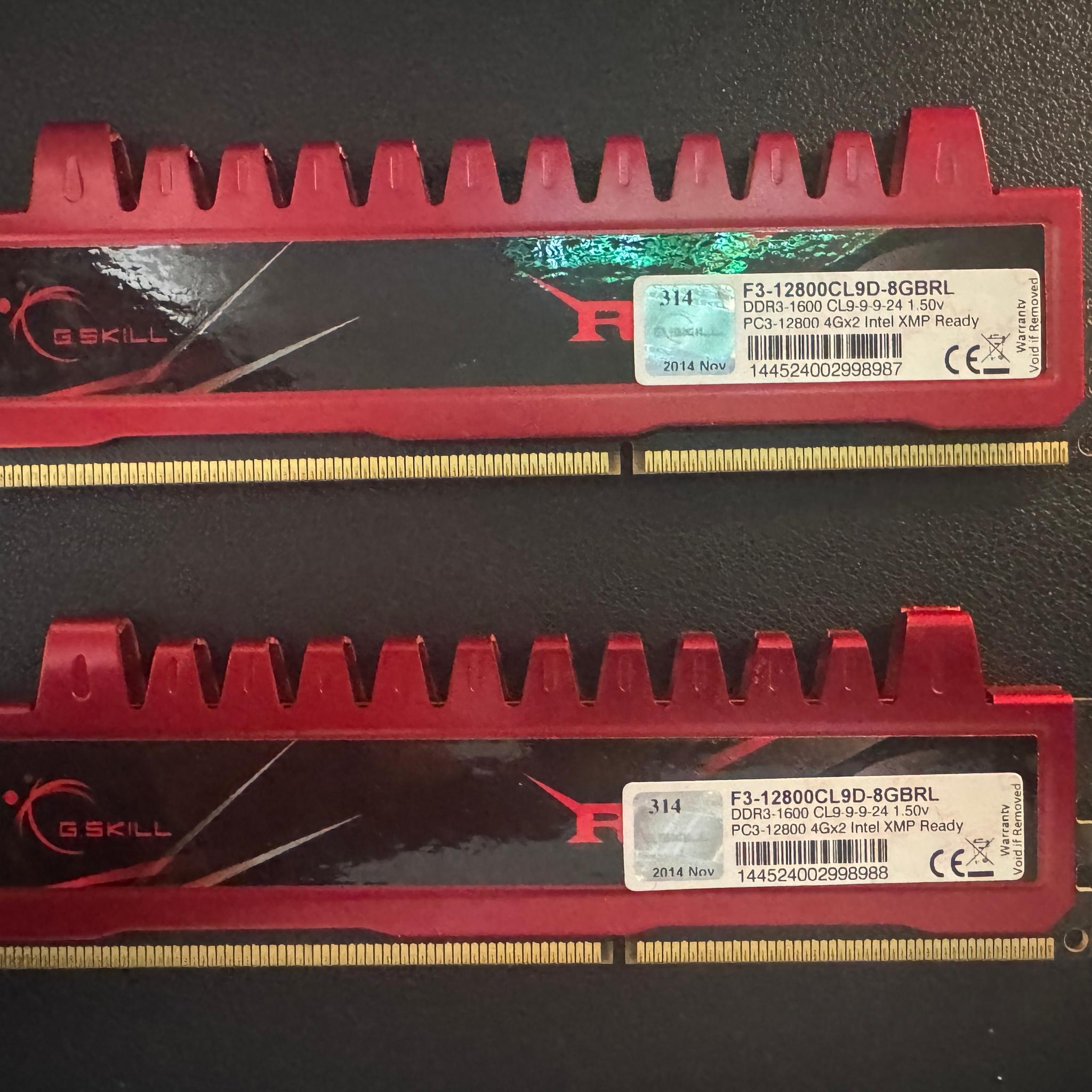 G.SKILL Ripjaws 16GB DDR3 RAM Kit (2×8GB) 1600MHz