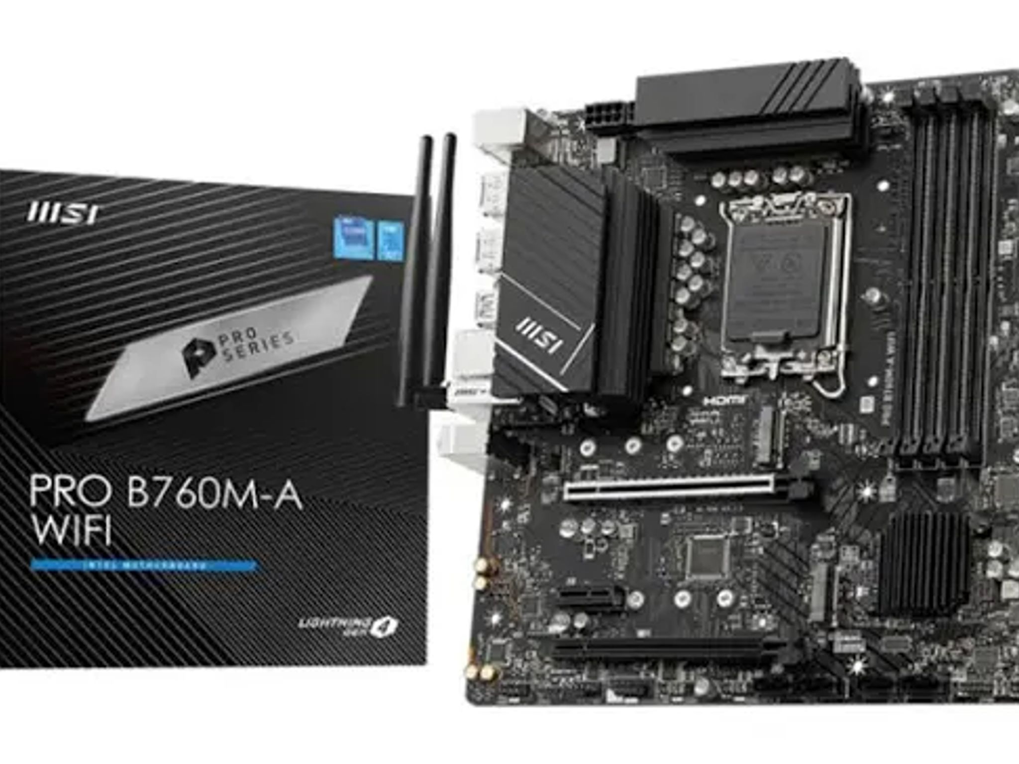 MSI PRO B760M-A WIFI MicroATX Motherboard Intel LGA1700 DDR5