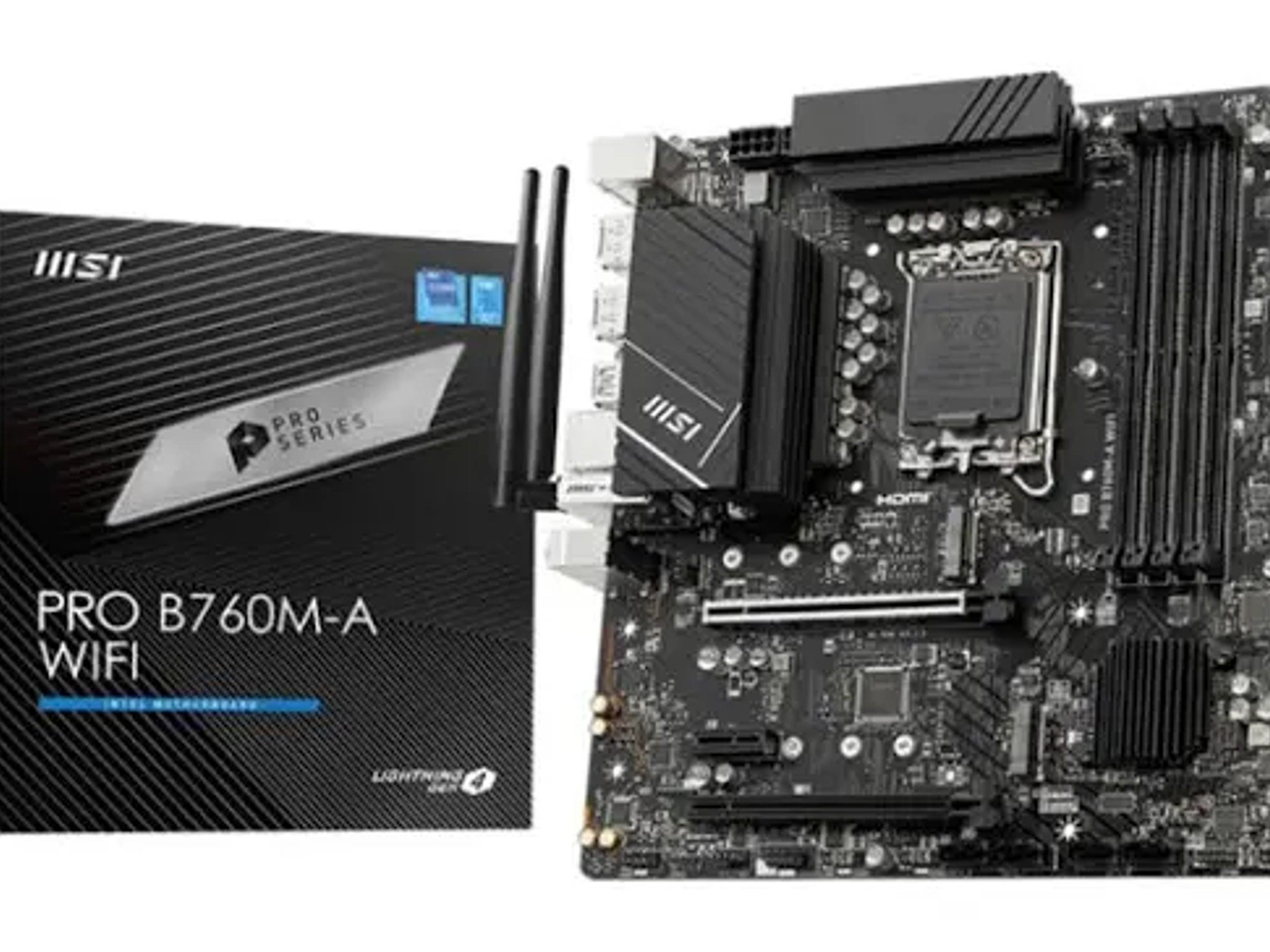 MSI PRO B760M-A WIFI MicroATX Motherboard Intel LGA1700 DDR5