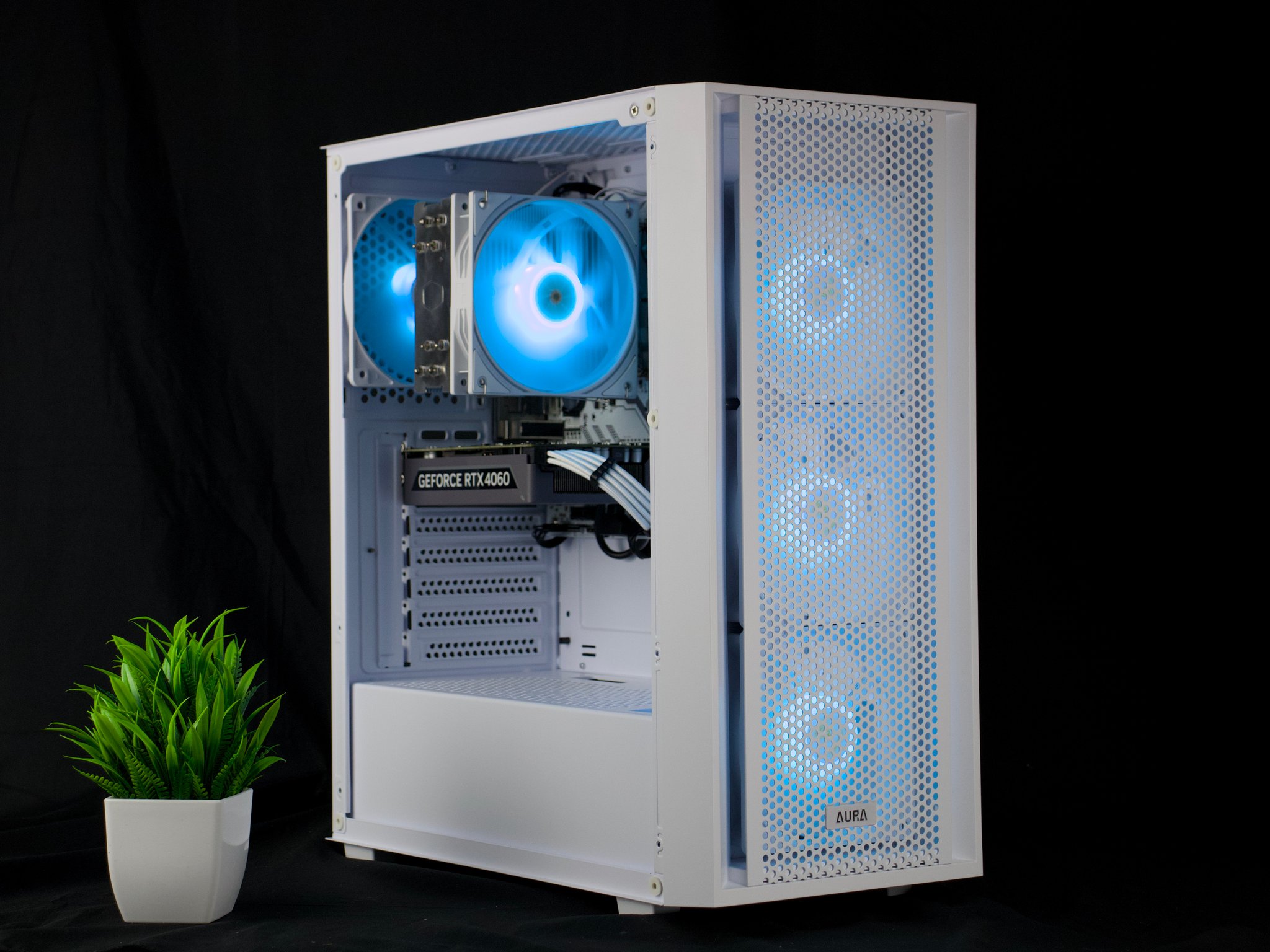 🧊❄️🧊 White Gaming PC – RTX 4060 , Ryzen 7 2700X, 16GB RAM, 500GB SSD - WiFi, BlueTooth 🧊❄️🧊