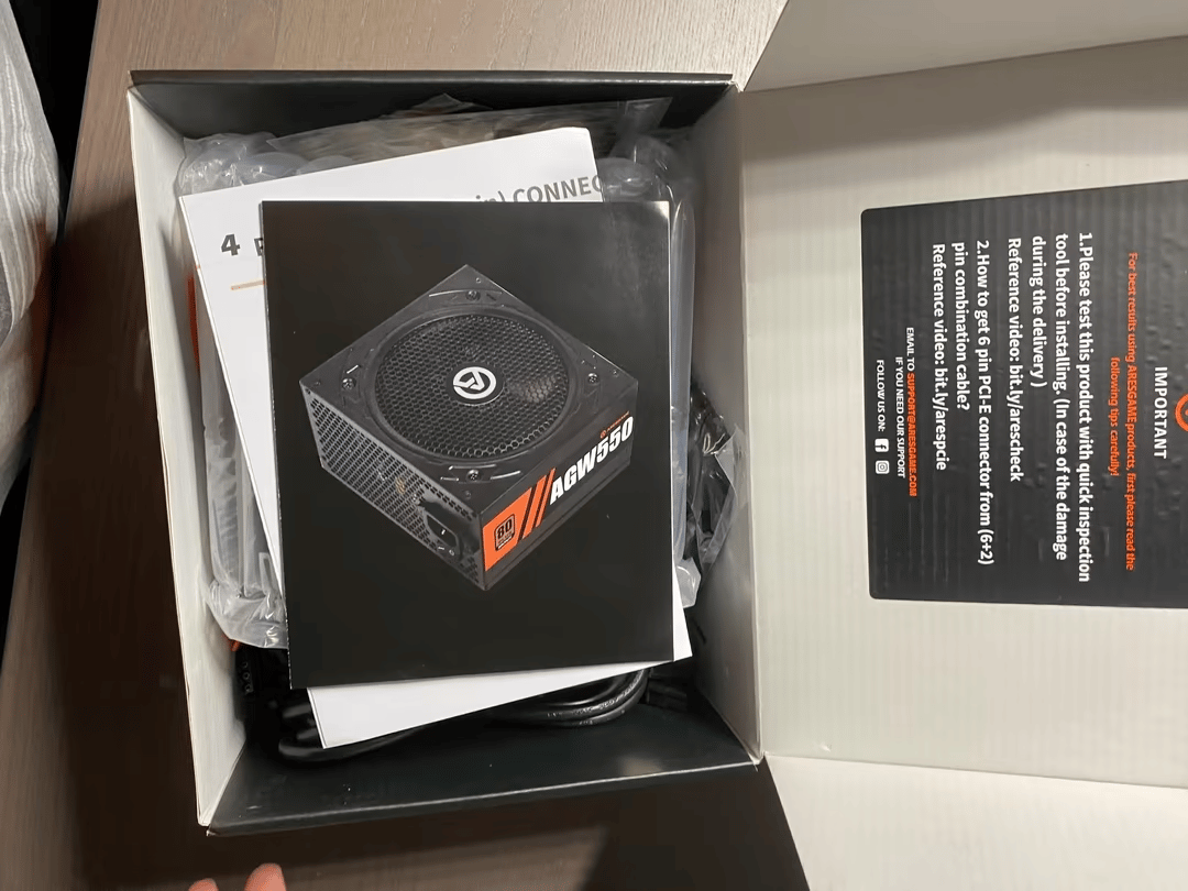 ARESGAME AGW550 80+ BRONZE POWER SUPPLY