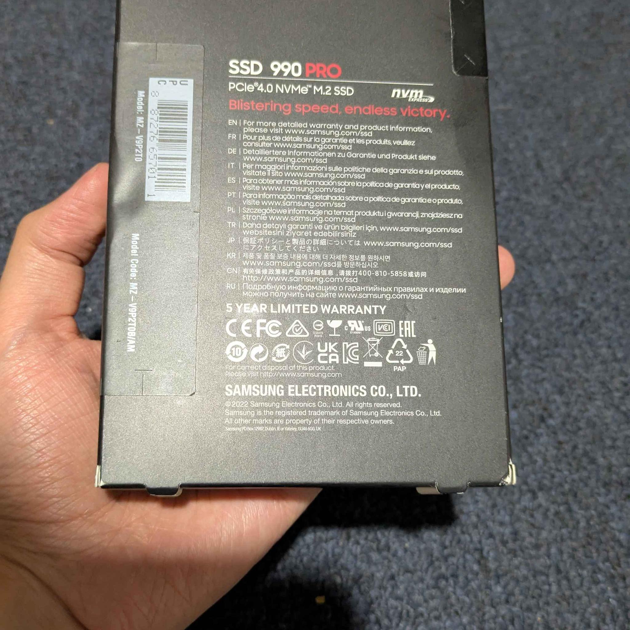 Sealed Samsung 990 Pro NVMe M.2 SSD 2 TB