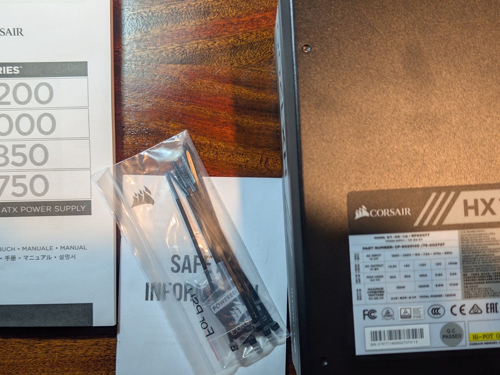 Corsair HX1200 Platinum PSU