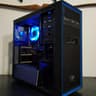  custom blue and black budget gaming pc. 