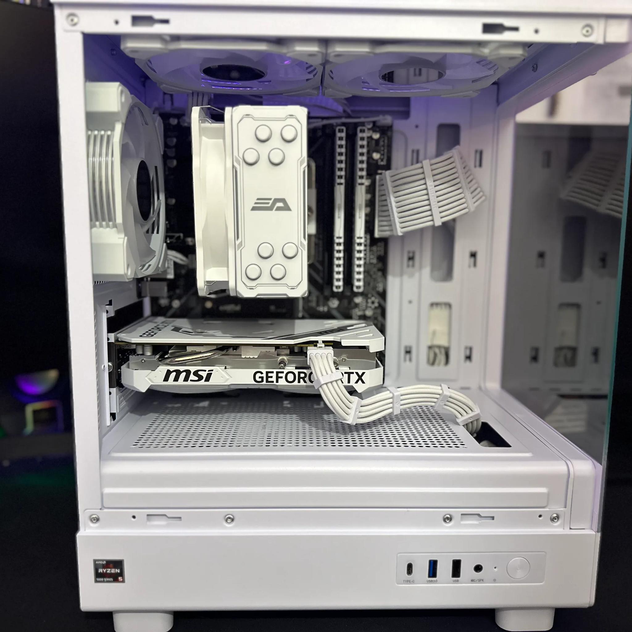 🔥WHITE-OUT🔥RYZEN 5 5600x MSI Ventus RTX 4060 OC Edition 32gb Ram 1TB M.2 SSD🔥 650w Gold R PSU🔥
